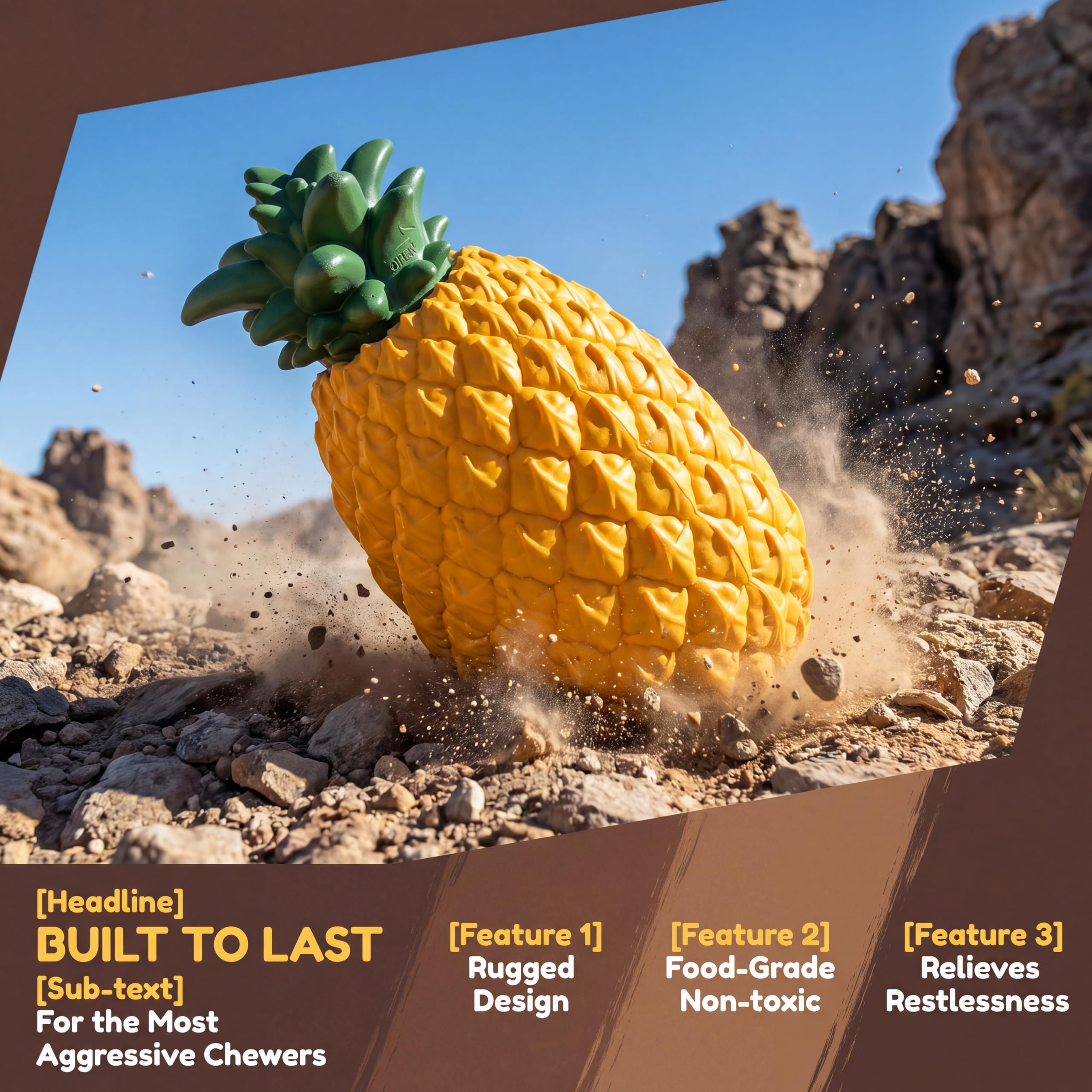 Jouet ananas congelable pour chien, distributeur de friandises pour | Refroidissement de 8 heures, indestructible, facile à nettoyer, interactif, puzzle durable, entraînement, mastication lourde