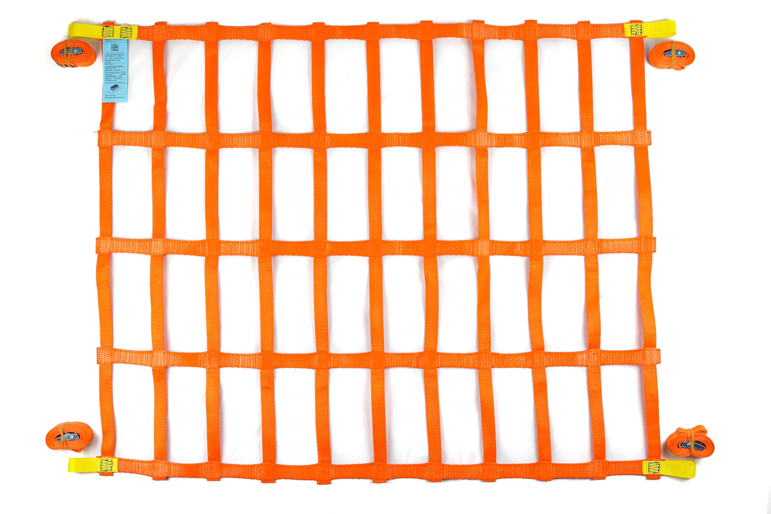 Dolezych Kofferraumnetz 825 x 1025 mm – Gepäcknetz mit 4 Spanngurten – In Anlehnung an DIN EN 12195-2 – einfache Anwendung – hohe Reißfestigkeit – inkl. Aufbewahrungstasche