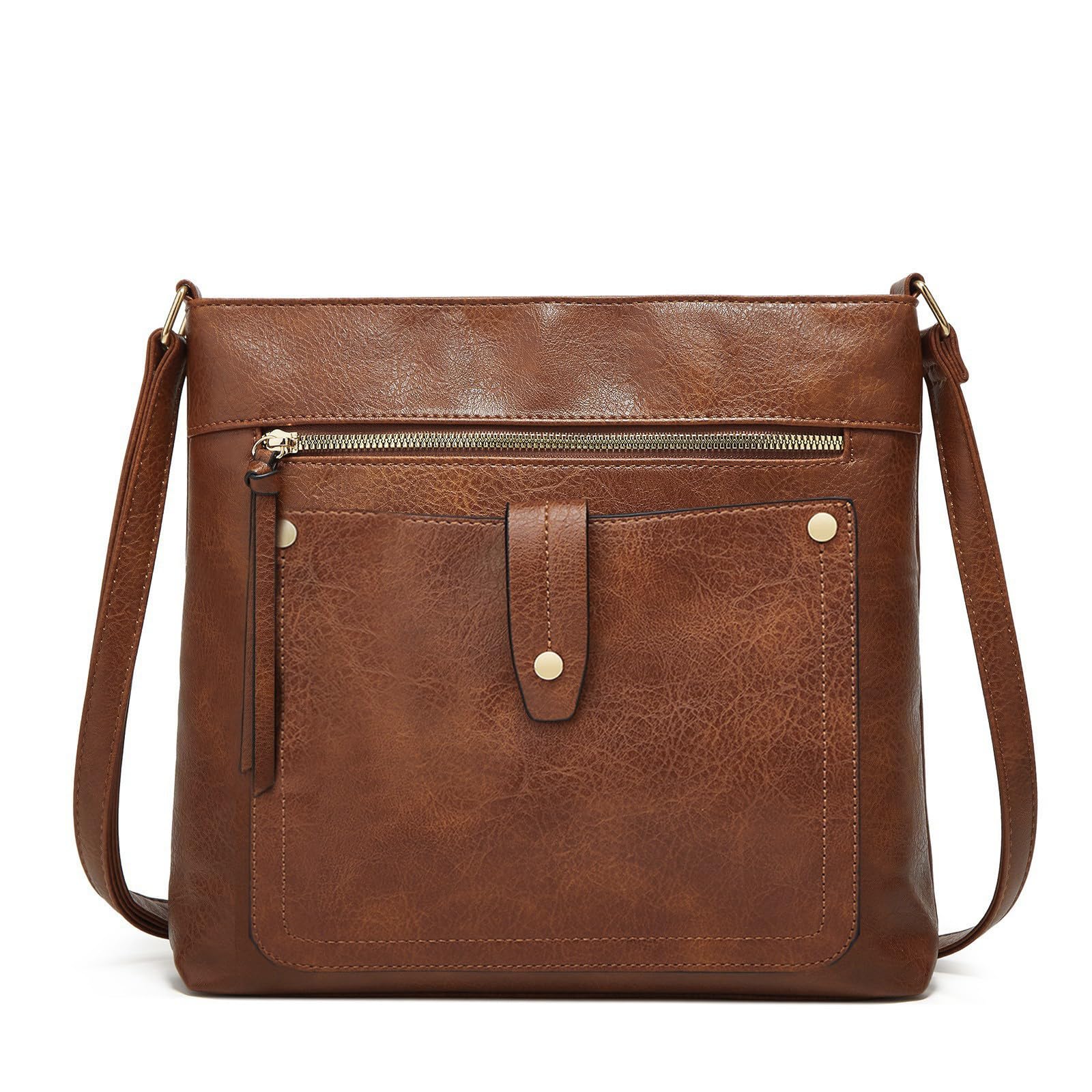 dobsechsSoft PU Leather Crossbody Bags for Women, Cross Body Bag with Multiple Pockets, Adjustable Strap, Perfect for Daily Use
