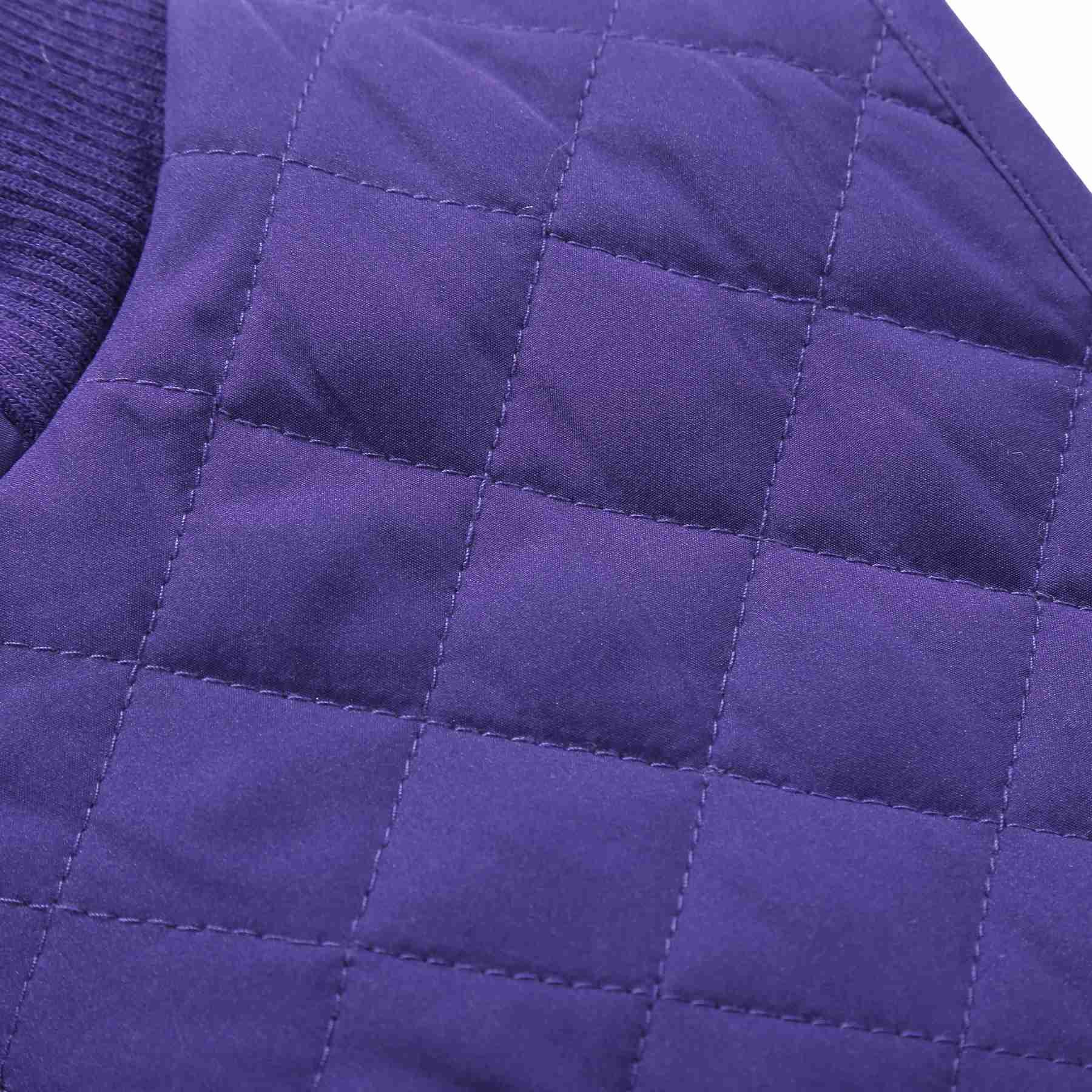 Bienzoe Gilet matelassé décontracté pour femme : veste légère et pliable sans manches, violet, 3X-Large