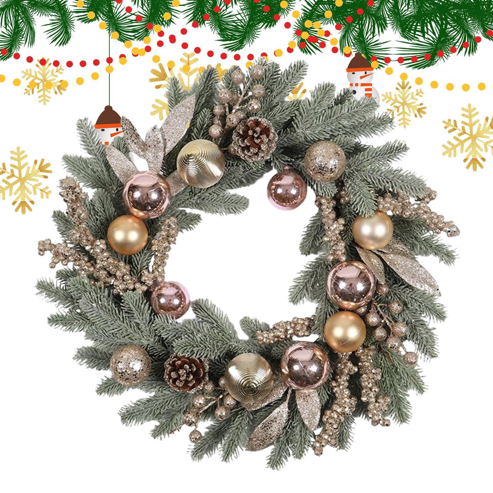 Couronne de cèdre de 50 cm : décoration durable sans aiguilles pour vos fêtes de Noël