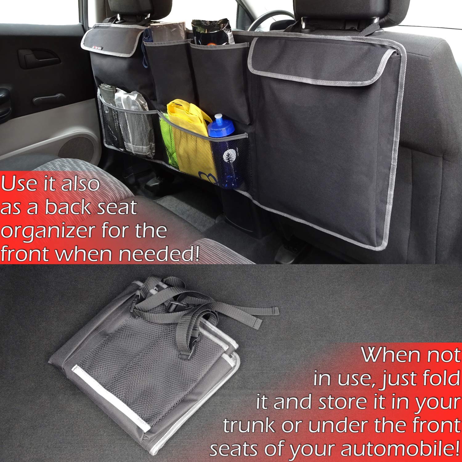 Carphone Warehouse Organizator do parowania asiento trasero de coche – Almacenamiento de asiento trasero para auto – Accesorio de carga mult