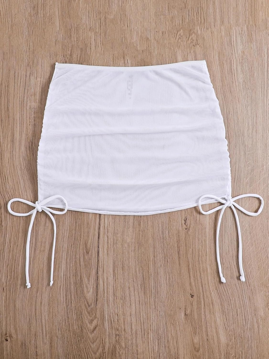 Womens Summer Beach Drawstring Side Cover Up Skirt cover ups for swimwear