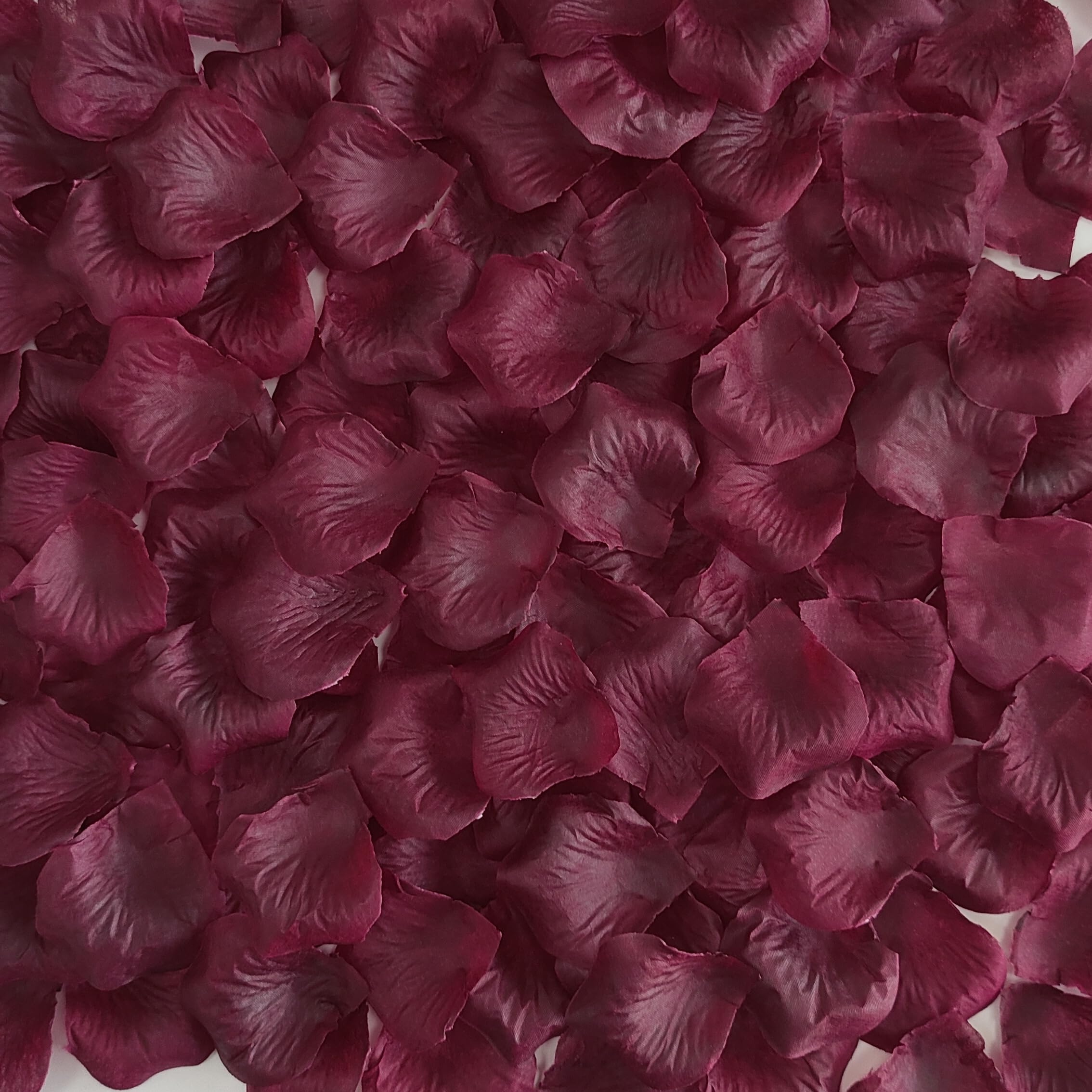 ARTIFIPLANT Separated 1500 PCS Artificial Burgundy Rose Petals for Romantic Night,Faux Wine Red Flower Petals for Flower Girl Weddings Valentine Day
