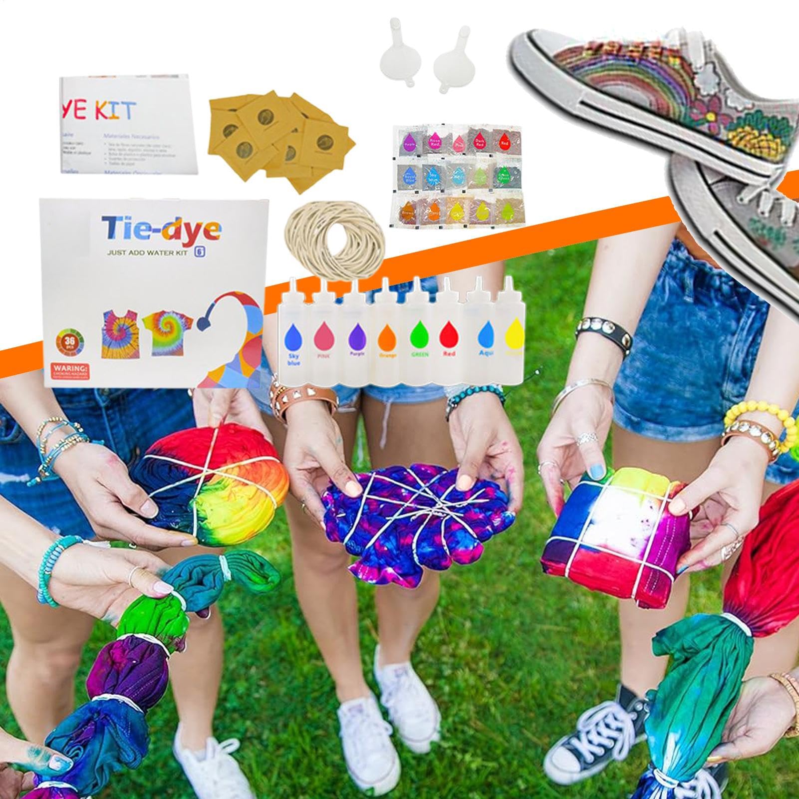 Zestaw Do Barwienia Tkanin Metodą Tie Dye Dla Dzieci Komplet Narzędzi Do