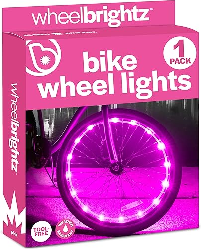 Vista 99 de Wheelbrightz - Luces LED para rueda de bicicleta, brillantes y coloridas - Se adaptan a neumáticos delanteros o traseros - Tubo resistente a la Verde
