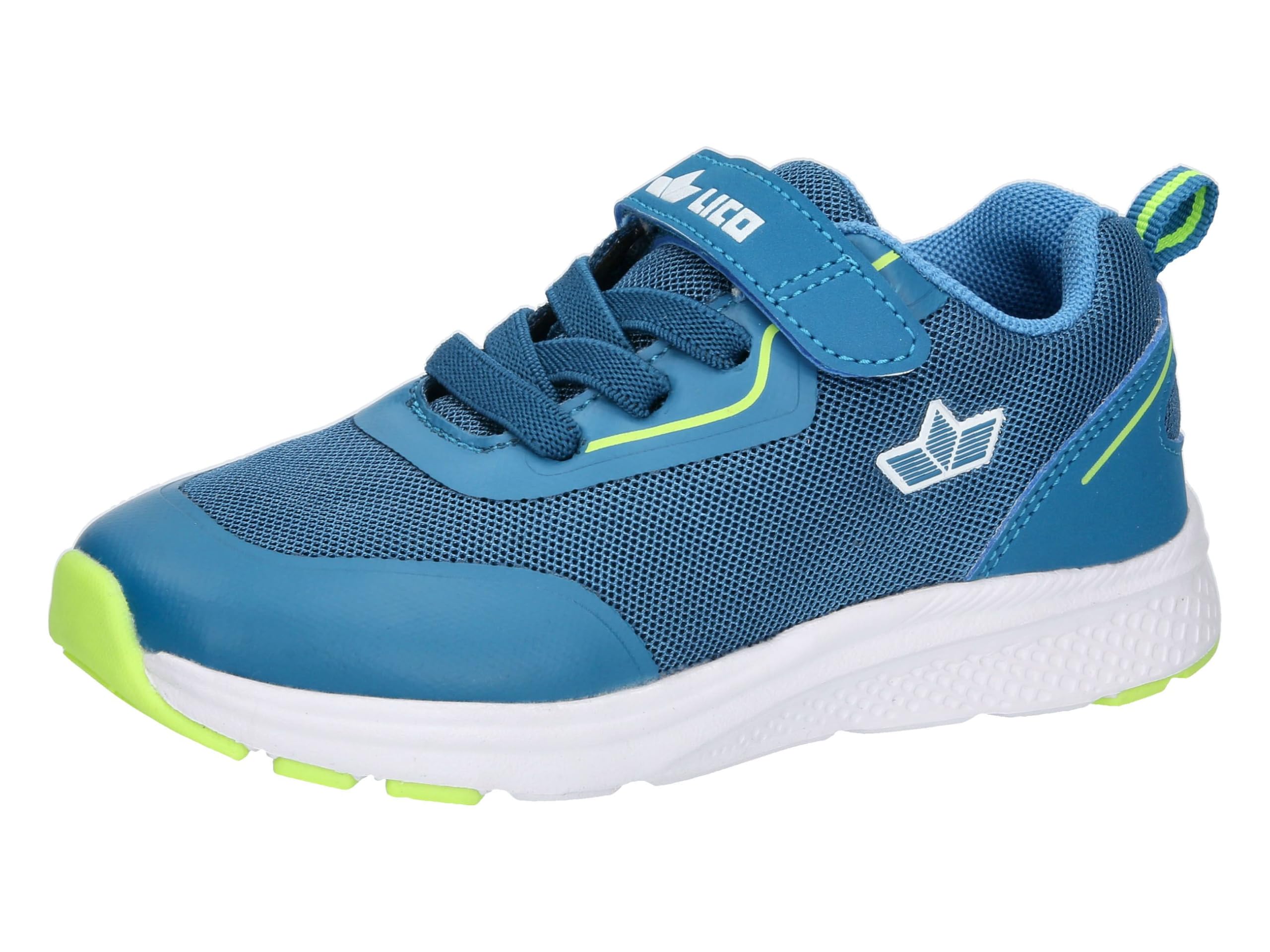Lico Unisex Kid's Chase Vs Sneaker, Petrol White Lemon, 11.5 UK Child