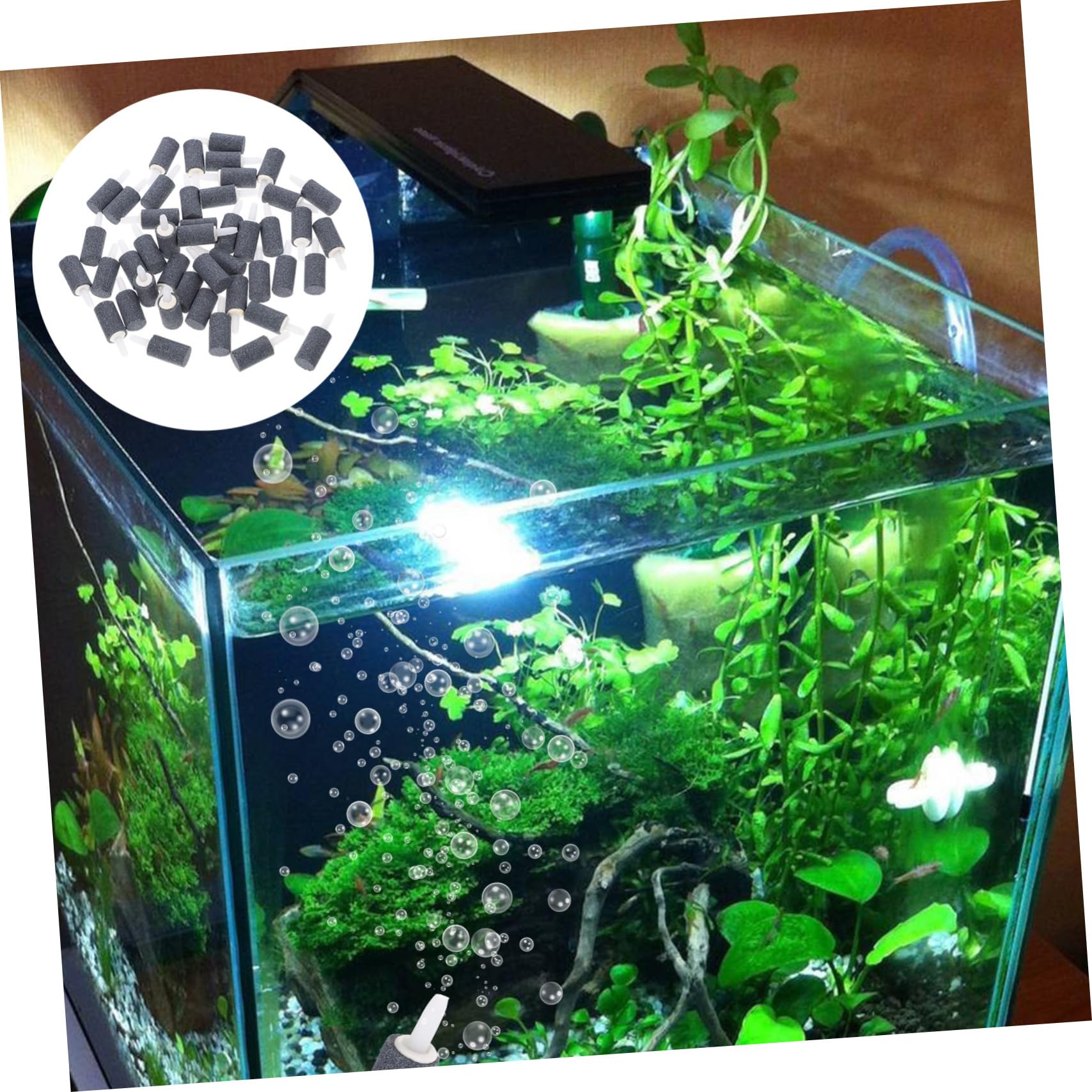 GALPADA 50pcs Air Stone Small Tank with Rocks for Tank Decorations Tank Oxygen Pumps Air Tank Bubble Stone Daily Use Bubble Stone Abs
