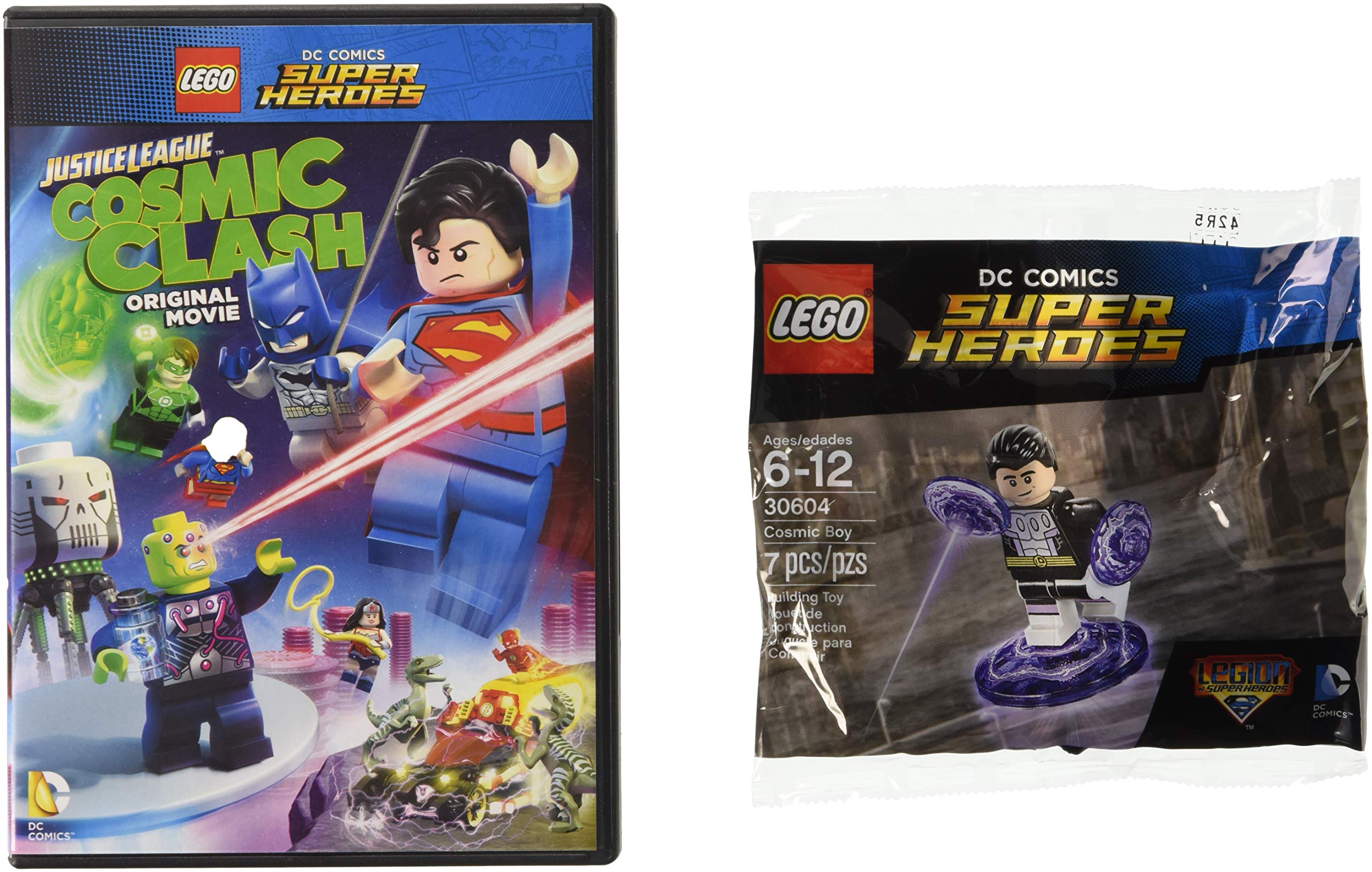 LEGO DC Comics Super Heroes Justice League Cosmic Clash w Figurine DVD w LEGO Batman 5 Movie Money