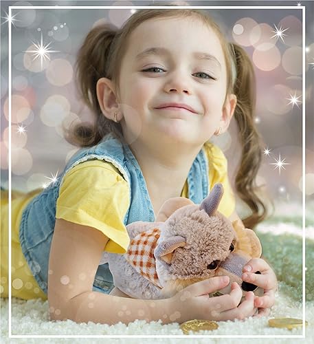 Miniatura 7 de DolliBu - Animal de peluche de lobo – Suave peluche abrazable lobo gris, adorable juguete de peluche de lobo para jugar, lindo regalo de vida