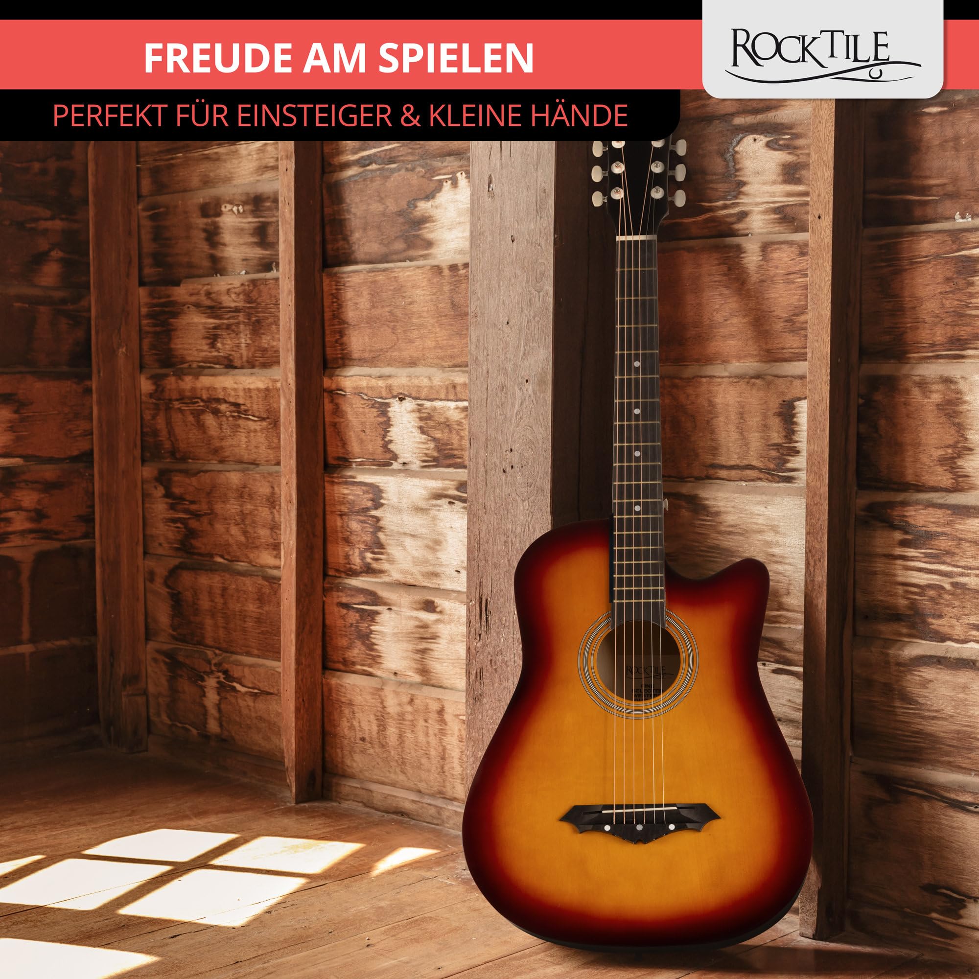 Rocktile WSD-5C-SB Chitarra Acustica Dreadnought Slim Line Set Sunburst