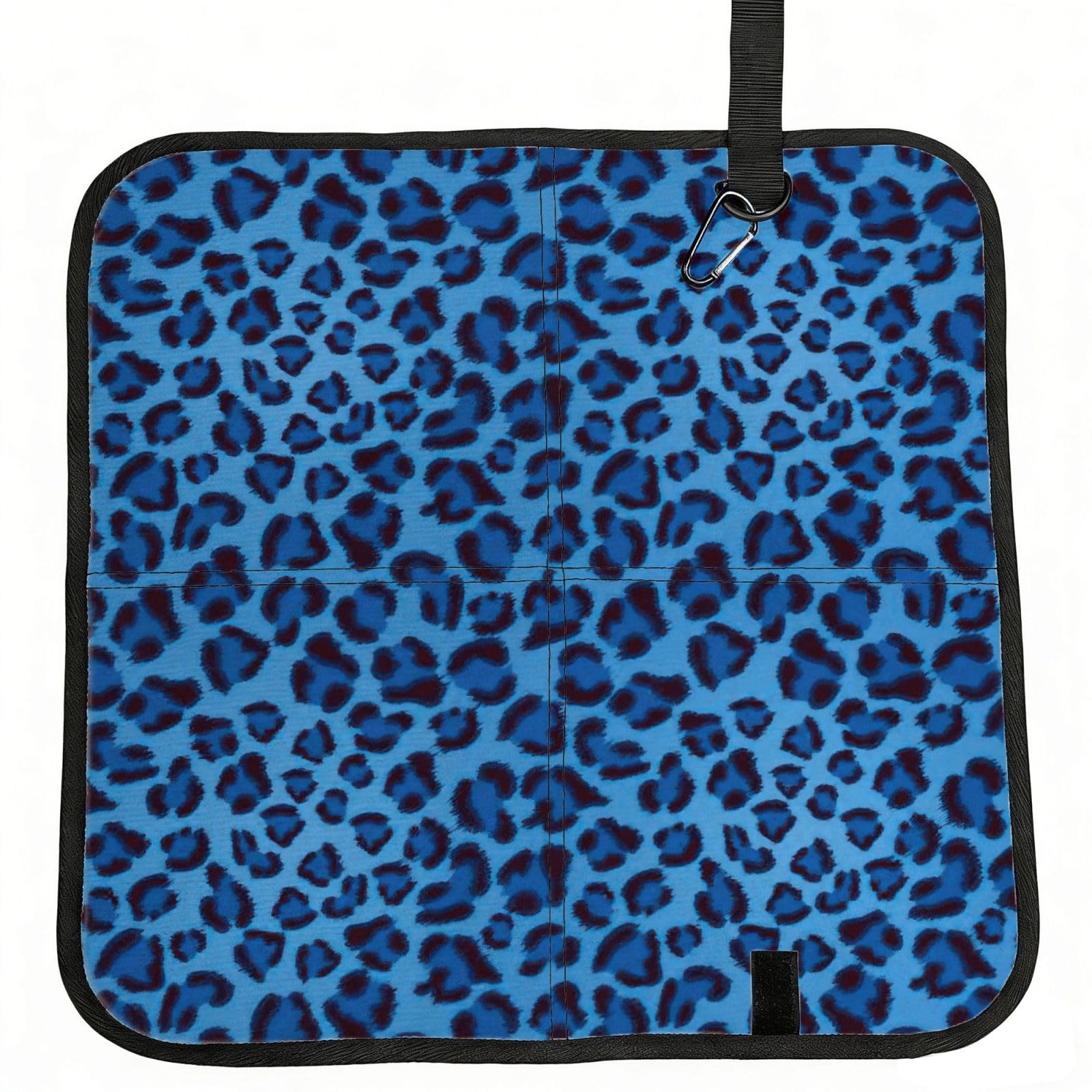 PPHGUT Leopard Skin Animal Print Foldable Seat Cushion Waterproof Portable Chair Pad Travel Outdoor Picnic Camping