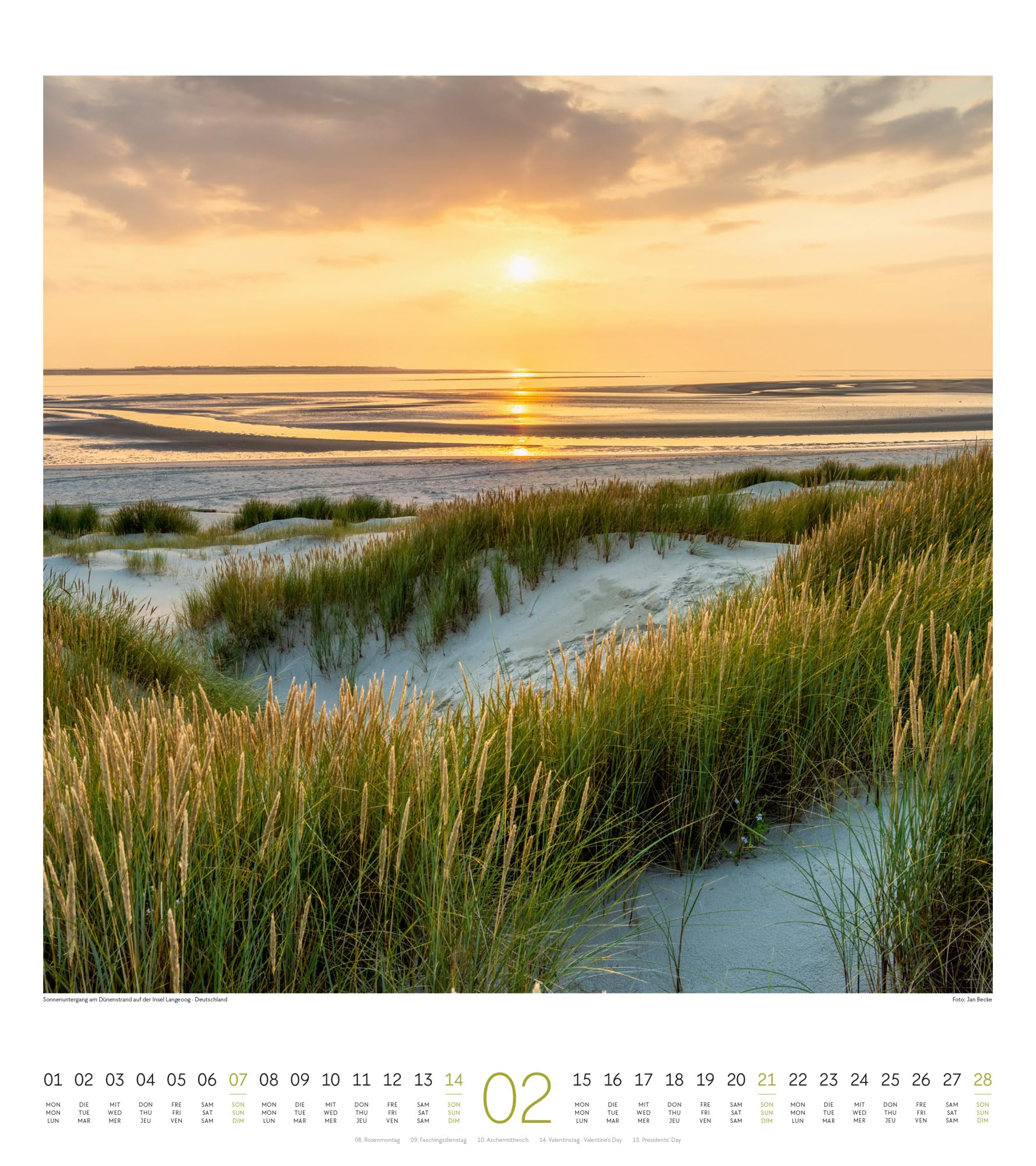 Lichtblicke Kalender 2027 | Stimmungsvoller Natur-Kalender im großen Hochformat (48x54 cm) | Landschaften im Licht der Sonne