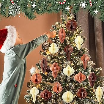 Amazon.com: Moinchore 18 Pcs Christmas Honeycomb Decorations