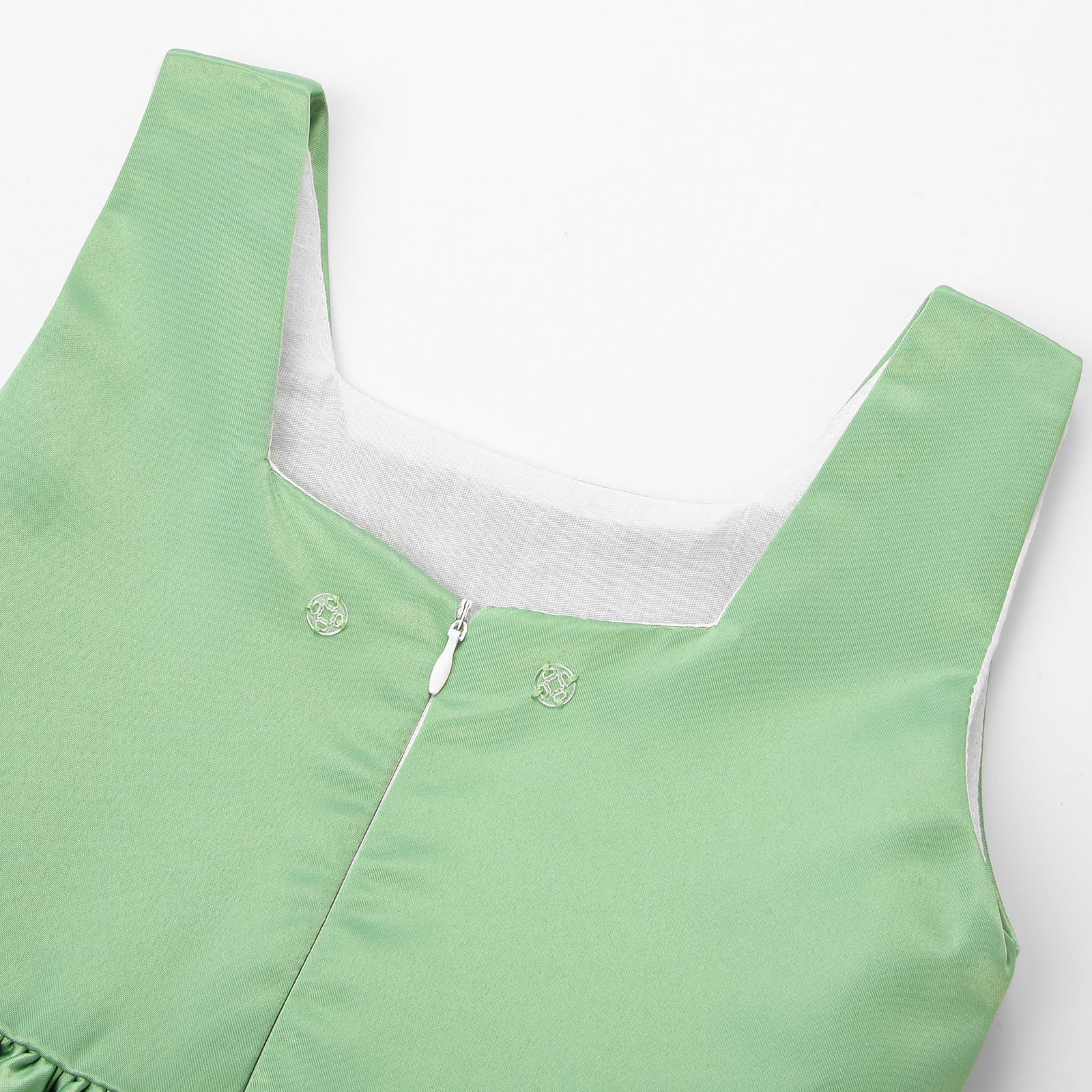 Uhnice Robe de Demoiselle d'honneur en Satin sans Manches avec nœud Amovible pour Mariage, Anniversaire