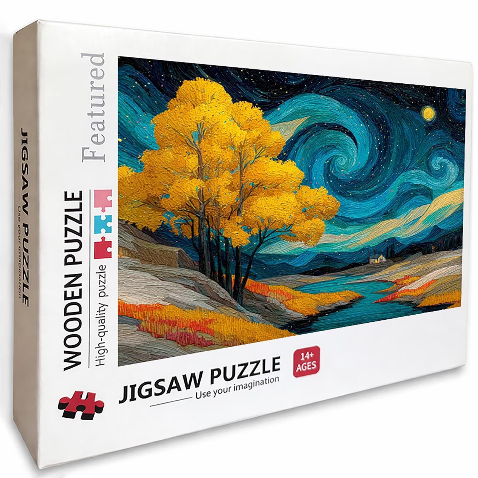 Drewniane puzzle StarSky, 99 x 70 cm, 2000 elementów dla dorosłych, z pudełkiem, wymagająca gra w puzzle, kolorowa gra w układanie, prezent letni, odpowiednie dla nastolatków, G-7346