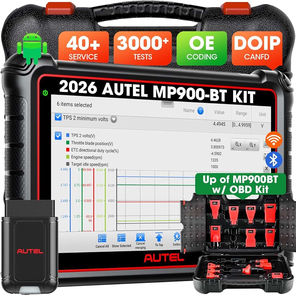 Autel Scanner MaxiPRO MP900-BT KIT: Up of MP900BT KIT w/ 11 PCS OBD Cables
