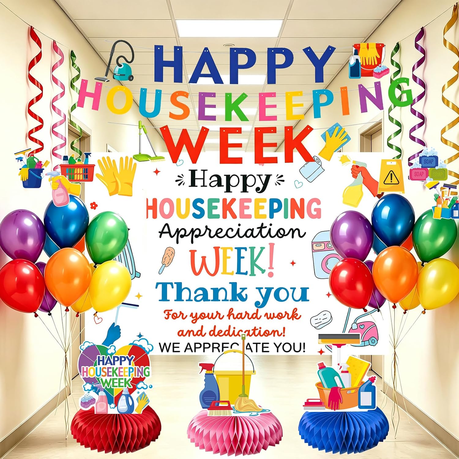 Happy Housekeeping Week Decorations Housekeeping Appreciation Supplies