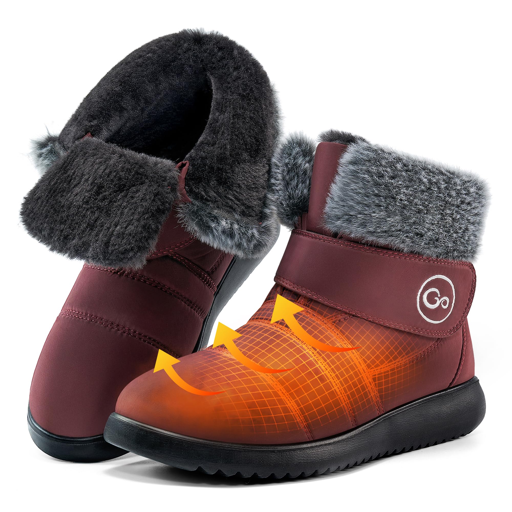 Womens Snow Boots for Winter Comfortable Warm for All Day Wear - Waterproof Non Slip Booties for Commute