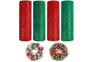 Christmas Mesh Ribbon for Wreath Decorations