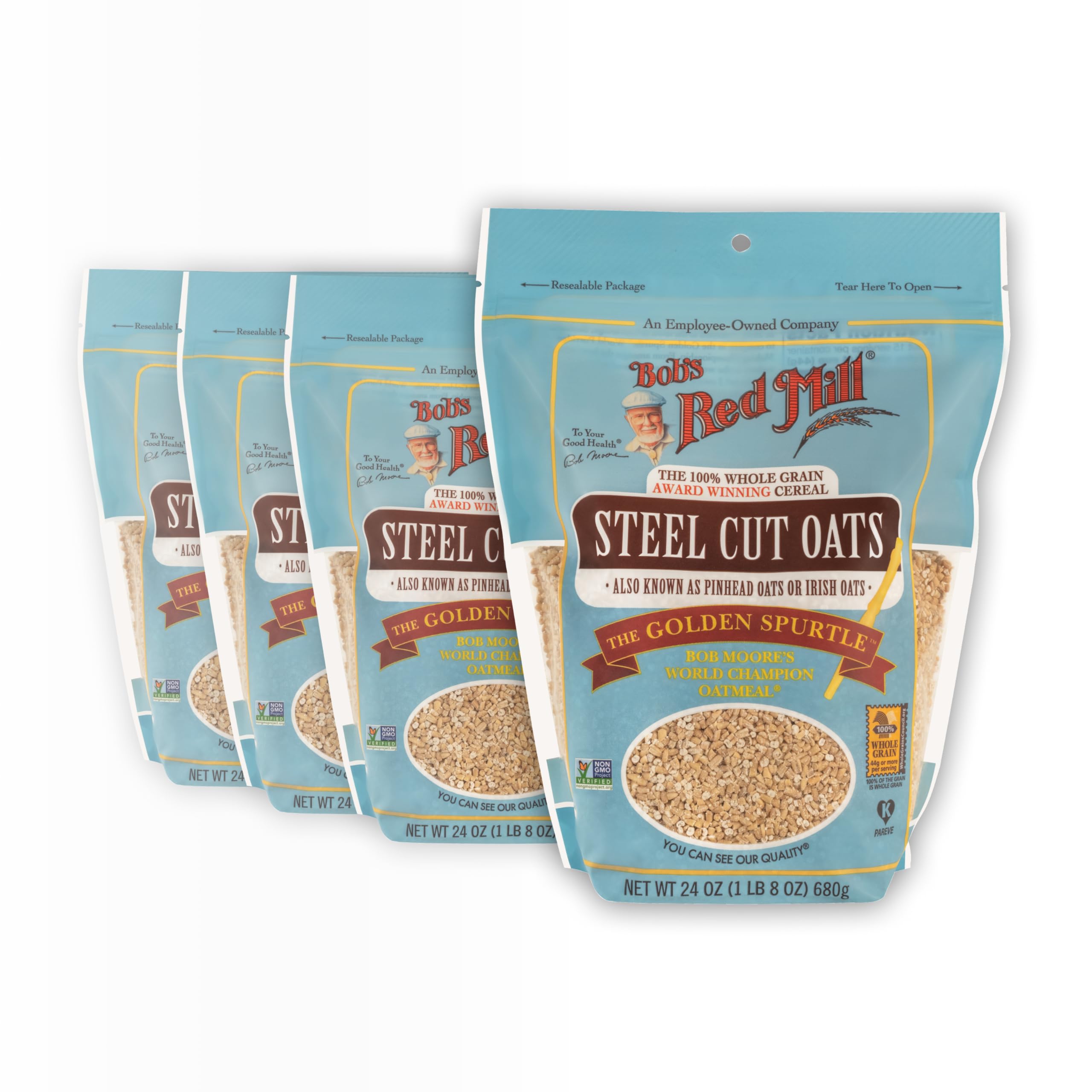 Bob's Red Mill Steel Cut Oats 680 g - Pack de 4