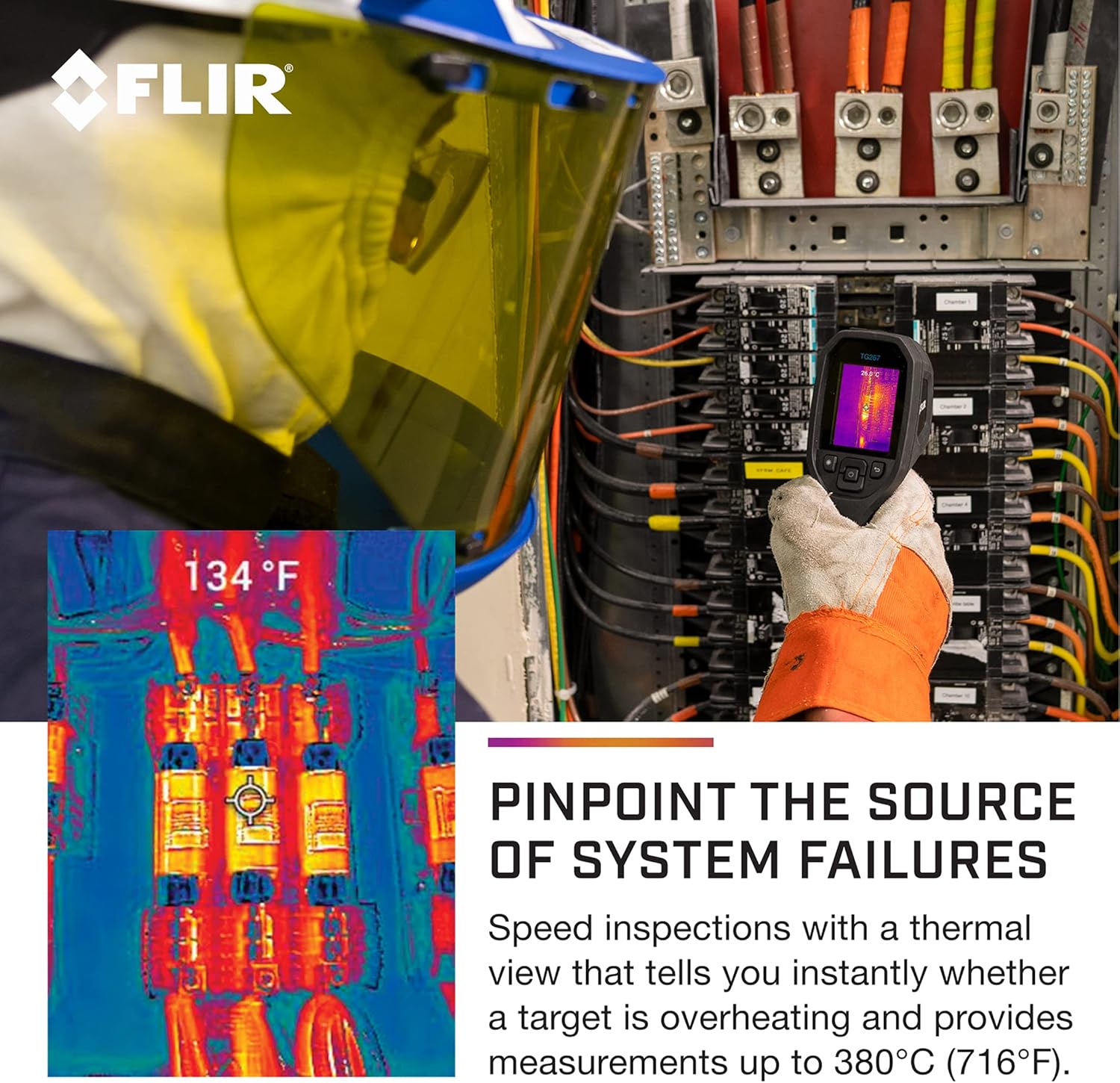 70% Off Discount FLIR TG267 Thermal Camera, Ideal for Commercial Electrical, Facility Maintenance, and HVAC Applications, Brilliant 2.4 Inch Screen, Record Images to Monitor Maintenance History