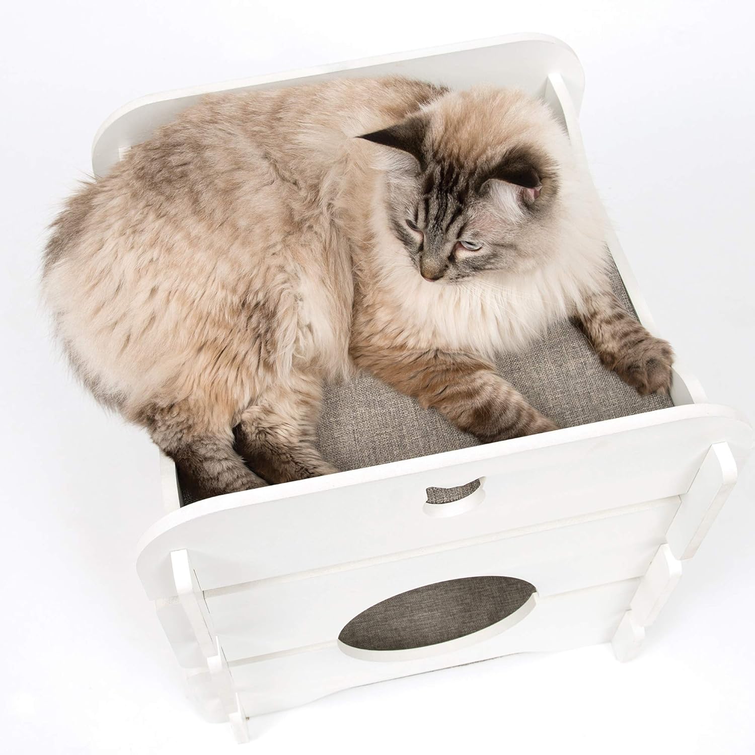 Catit Vesper Cottage Cat Tree Hideout, White, 52111