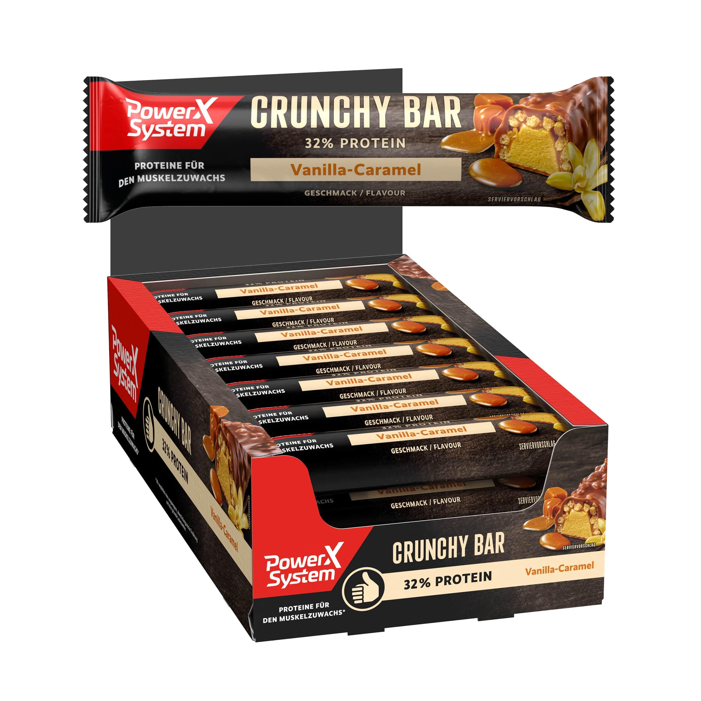 Power System Crunchy Bar Proteinriegel Vanilla-Caramel 21 x 45g