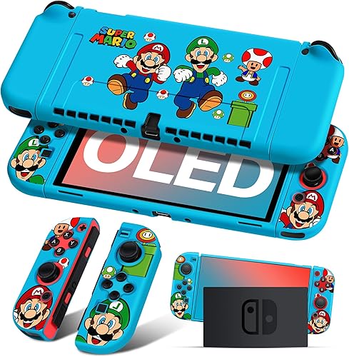 Xinocy Funda OLED para Nintendo Switch OLED, diseño de anime, diseño de dibujos animados, Kawaii divertida, divertida, suave, delgada, protectora,
