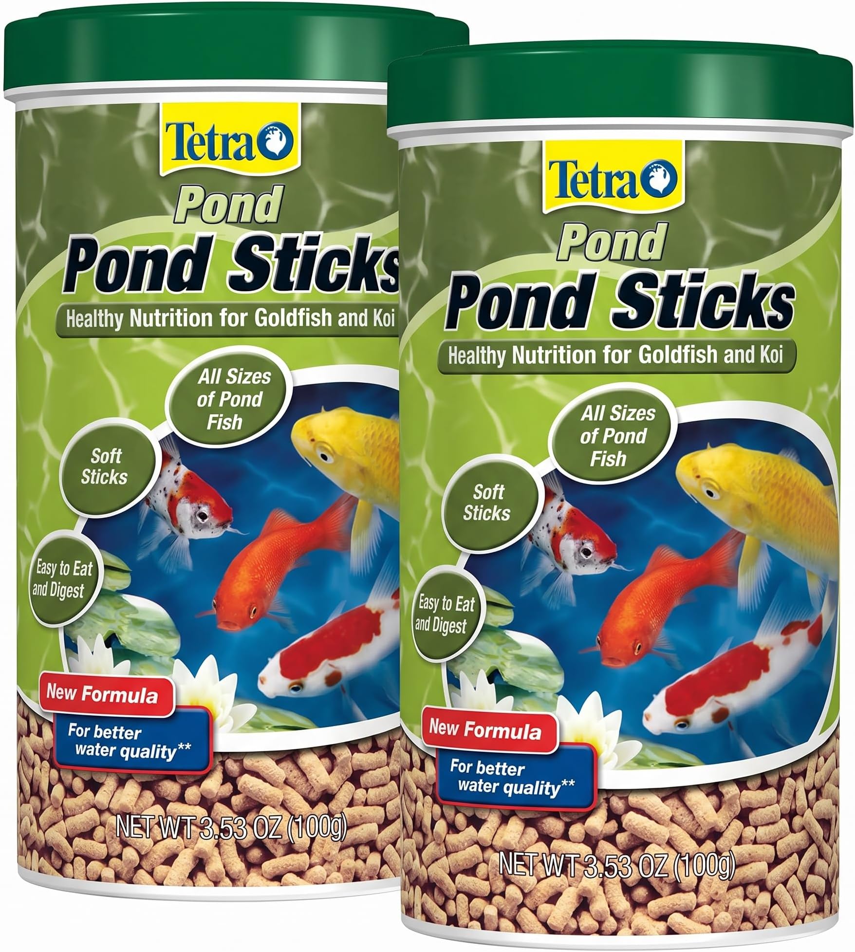 Tetra Pond Sticks, Fish Food, for Goldfish and Koi, 3.53 Ounces | Pack of 2 | Healthy Nutrition