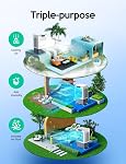 VAGKRI Swamp Plus cool. 2100CFM Évaporatif Air Refroidissement avec 3 Modes & Vitesses du vent, 120°Oscillation, 24H Minuterie, Portable Outdoor Air Conditionneur avec remplissage automatique pour Patio Garage à usage commercial, 8 C'est moi.