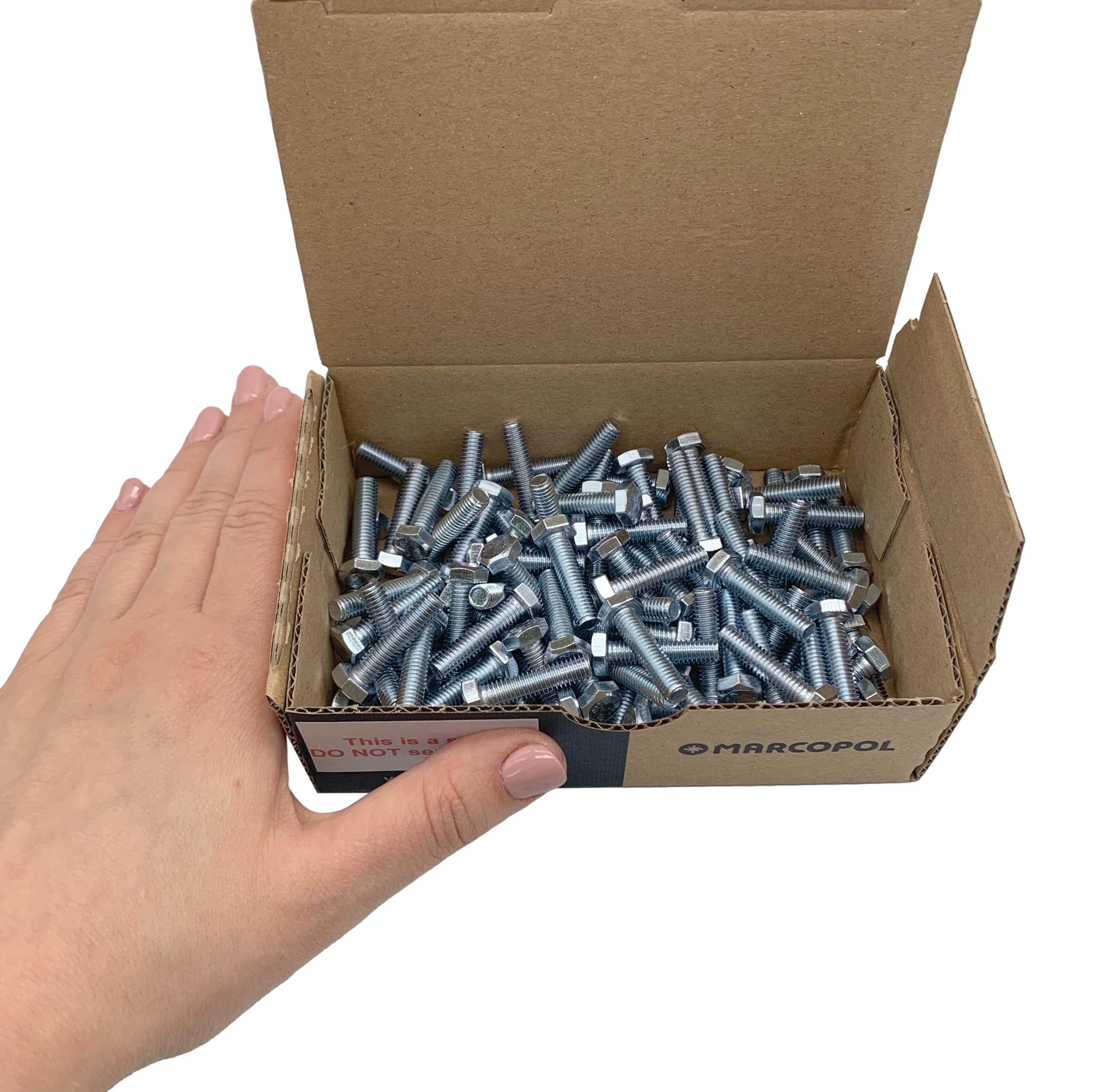 (100 sztuk) DIN 933 śruby sześciokątne ze stali ocynkowanej M6 x 25 mm 8,8 klasy, śruby sześciokątne, w pełni gwintowane, łba sześciokątna, śruba do kranu (100, M6 x 25 mm)