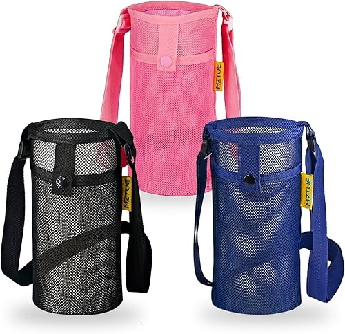 Water Bottle Holder with Strap, Premium Water Bottle Carrier with Strap Easy Clean, Light Water Bottle Carrier Bag, Water Bottle Holder with Pocket