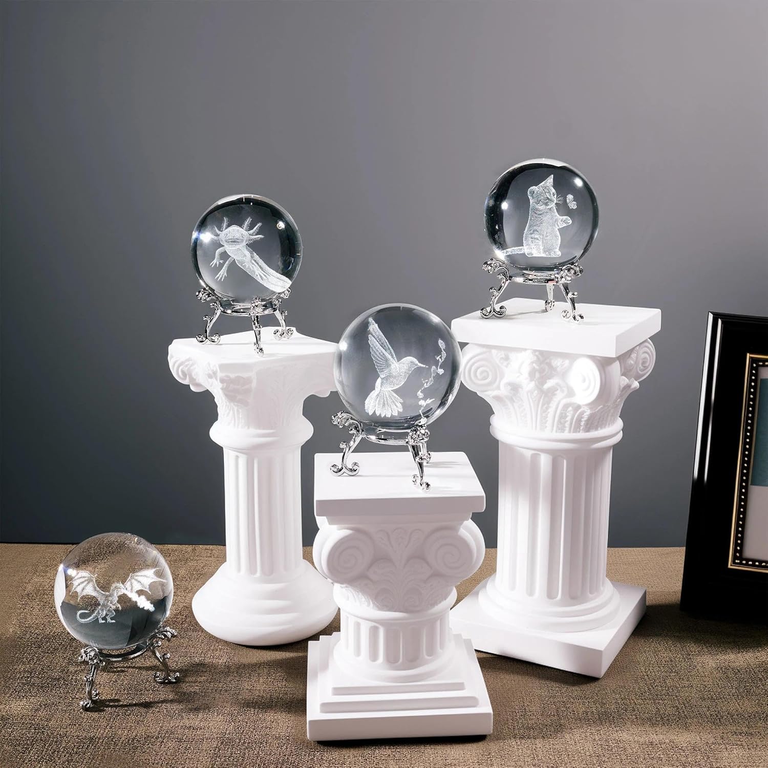 HDCRYSTALGIFTS Dragon Crystal Ball, 2.36 Inch (60mm) 3D Laser Engraved Glass Decorative Ball for Birthday Xmas Glass Animal Figurines Dragon Gifts for Home Room Office Decor - Image 8