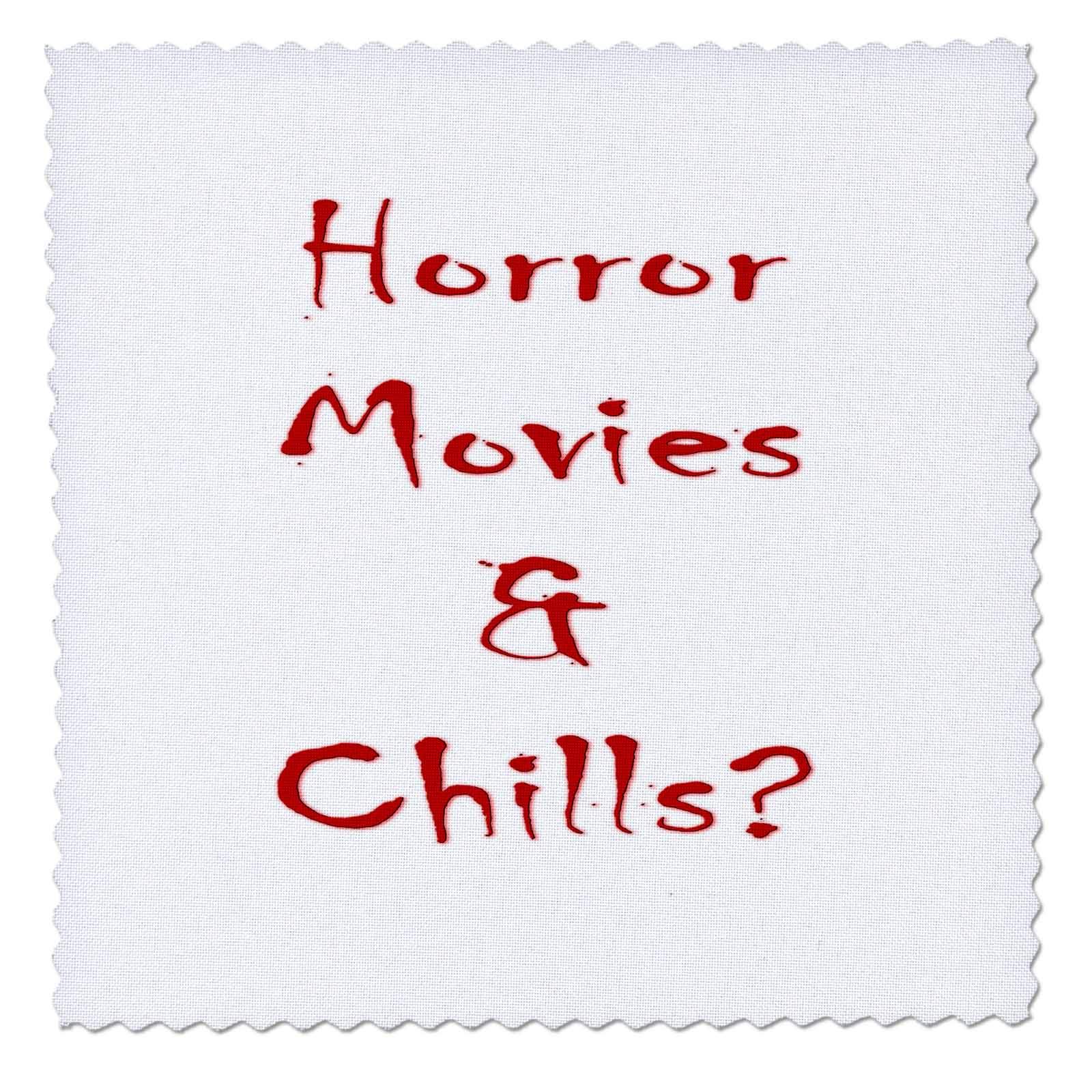 6x6 inch Quilt Square - Horror Movies and Chills Halloween - Horror Movie Chills