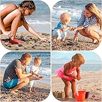 Vista 7 de 2 PCS Palas de Malla de Playa con 2 PCS Bolsas de Playa de Malla para Filtrar Arena, Recogedor de Conchas para Niños para Recoger Conchas, Tamiz