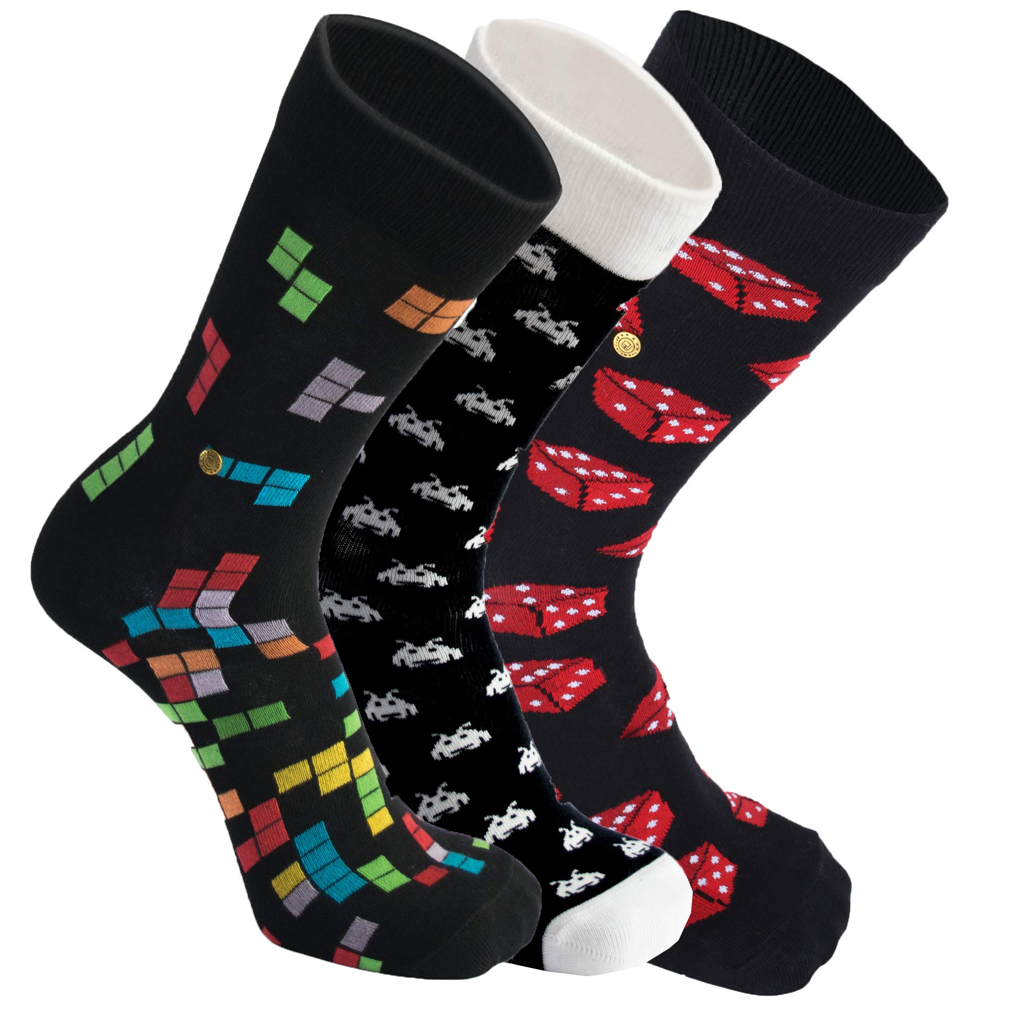 Men's funky crew socks - [Pack of 3 Pairs]