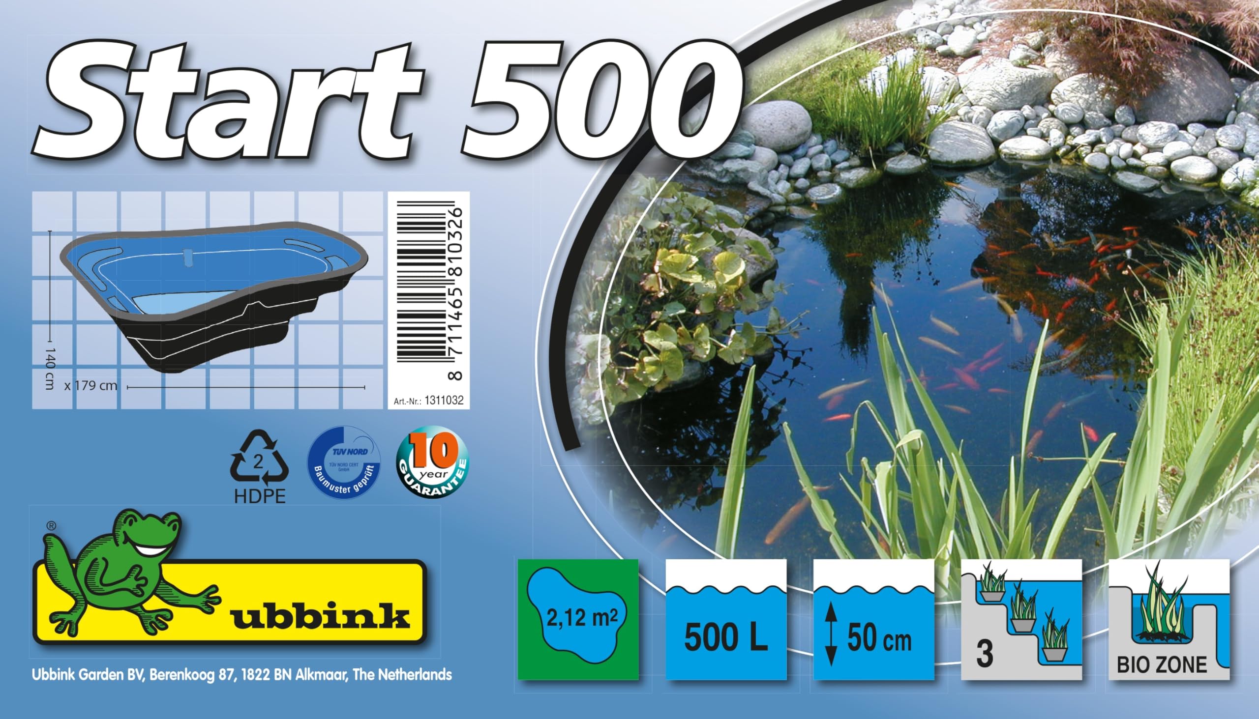 Ubbink Altadex Start 500 Fertigteich, 500 Liter