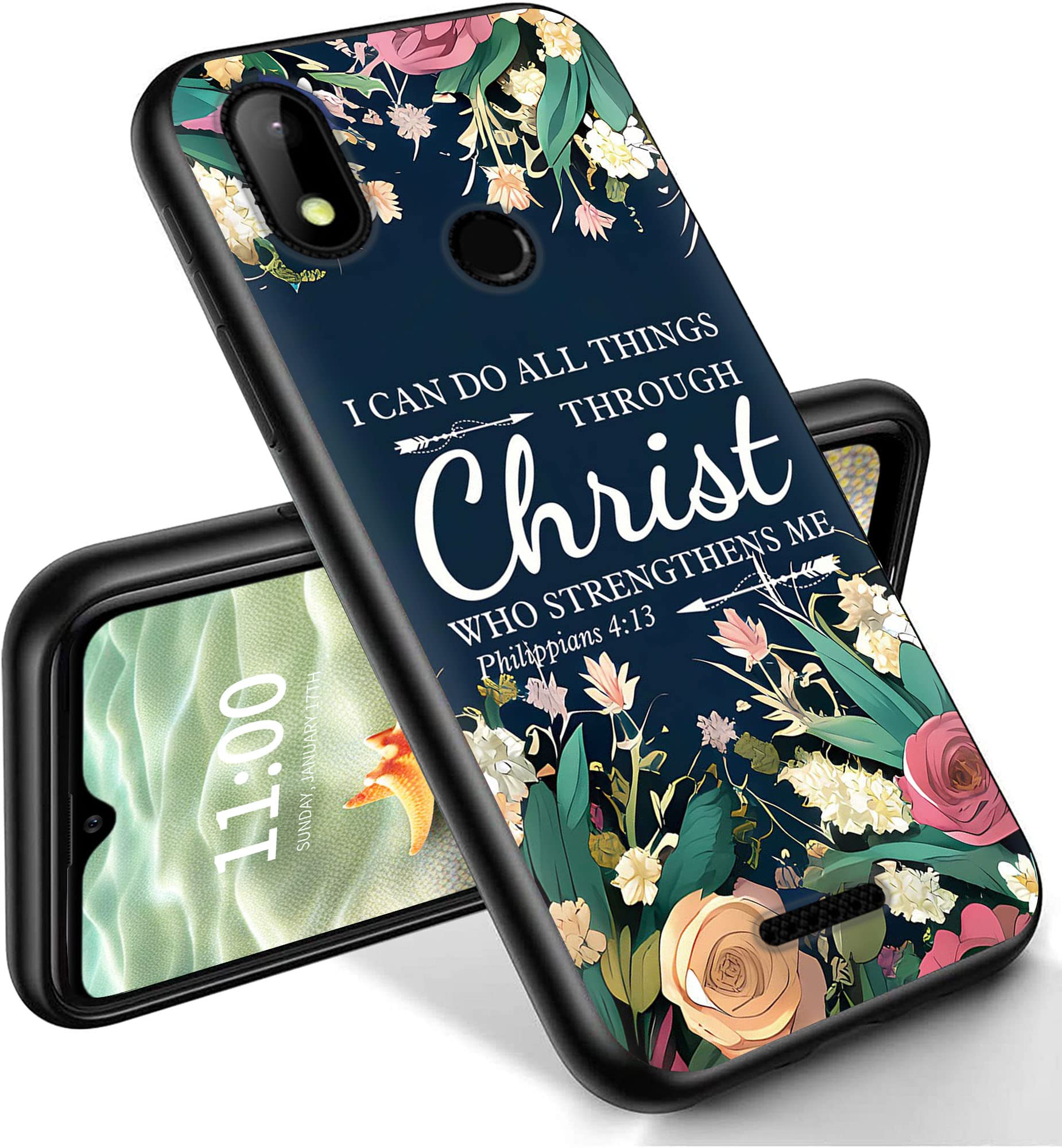 RYUITHDJP for Hot Pepper Chilaca Phone Case 6.5" Bible Quote Design, Phone Case for Hot Pepper Chilaca Case TPU Stylish Protective Cover