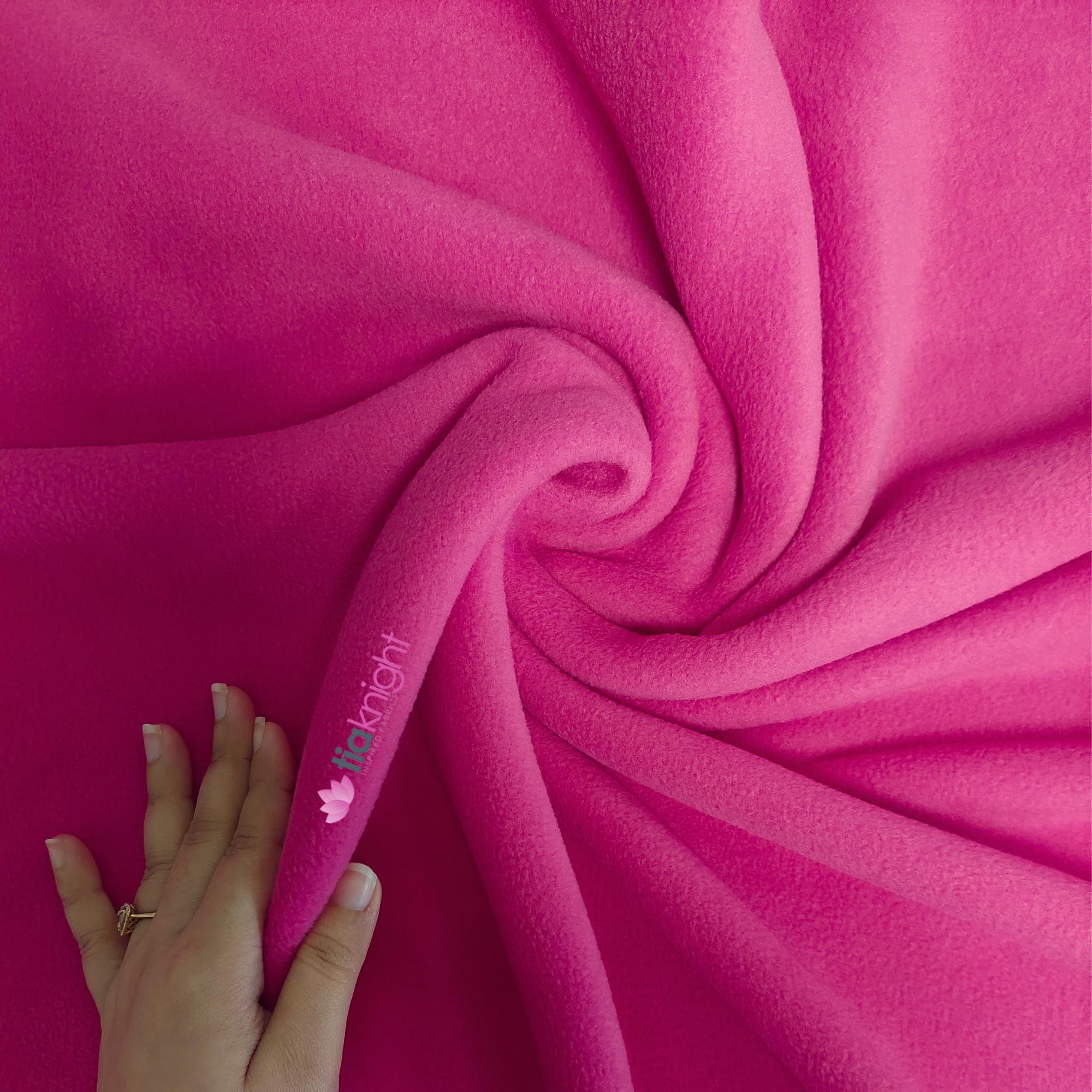 Tia Knight Inspired Fabrics Cerise Anti-Pill Polar Fleece Fabric | Soft, Thick & Cuddly Washable Material | 150 Cm Wide | Sold By The Metre | 50+ Colours (By Tia Knight) (, Metre)