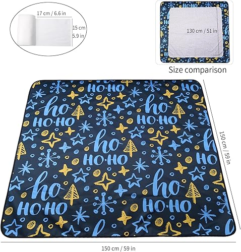 Miniatura 4 de 59'' Babies' Highchair Splat Mat, Toddlers' Christmas Non-Slip Floor Mat, Splash Spill Mess Mat for Drawing & Painting with 2 Rolls Bamboo Clean