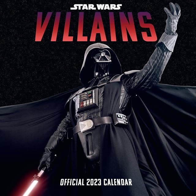 Star Wars The Villains Calendar 2023 The Dark Side Darth Vader Calendar Gift Present with Free Organising Stickers