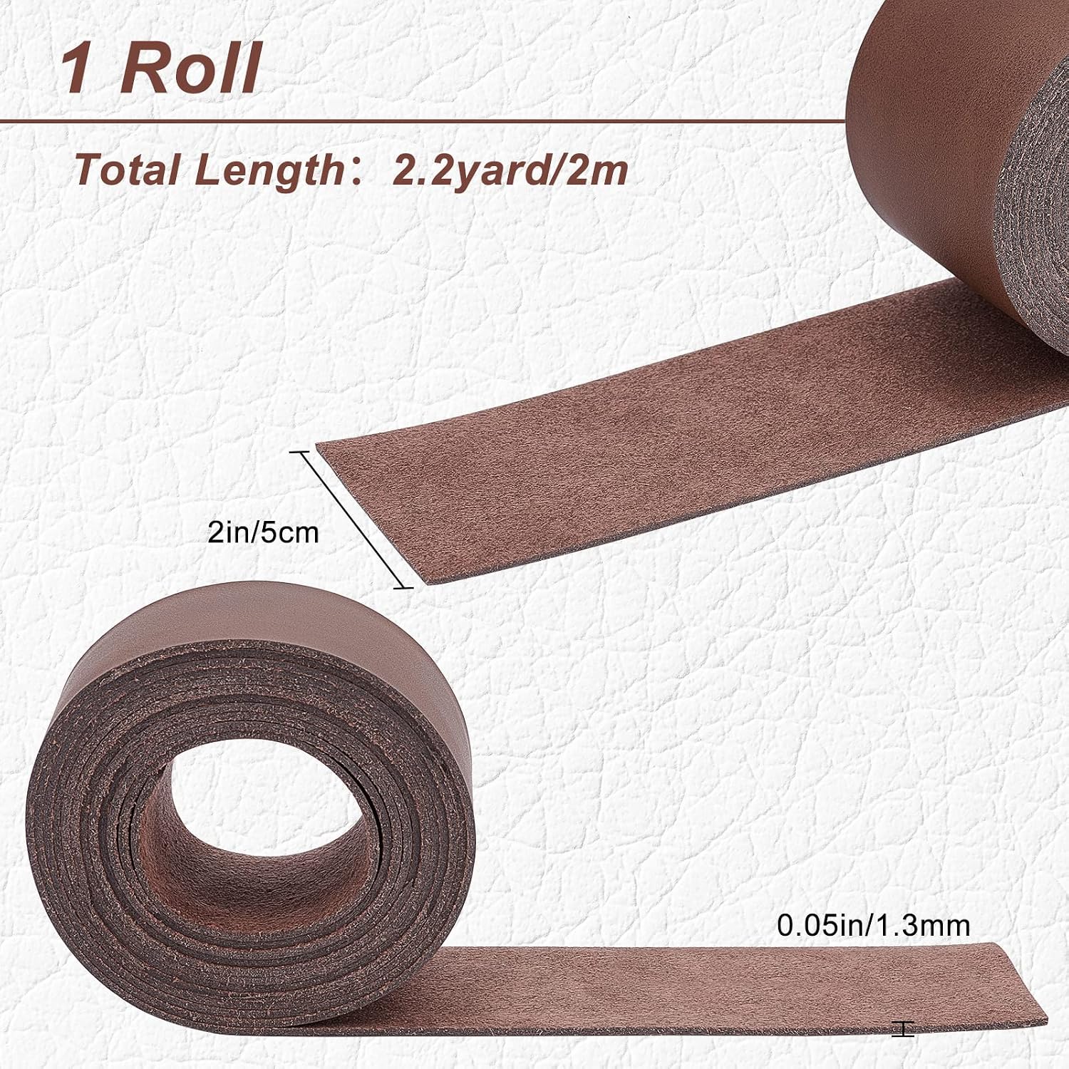 GORGECRAFT Full Grain Genuine Leather Straps 2 Inches Wide 78 Inches Long Single Sided PU Leather Strip for DIY Crafts Projects Clothing Jewelry Wrapping Making Bag Strap Furniture Handles(Dark Brown)