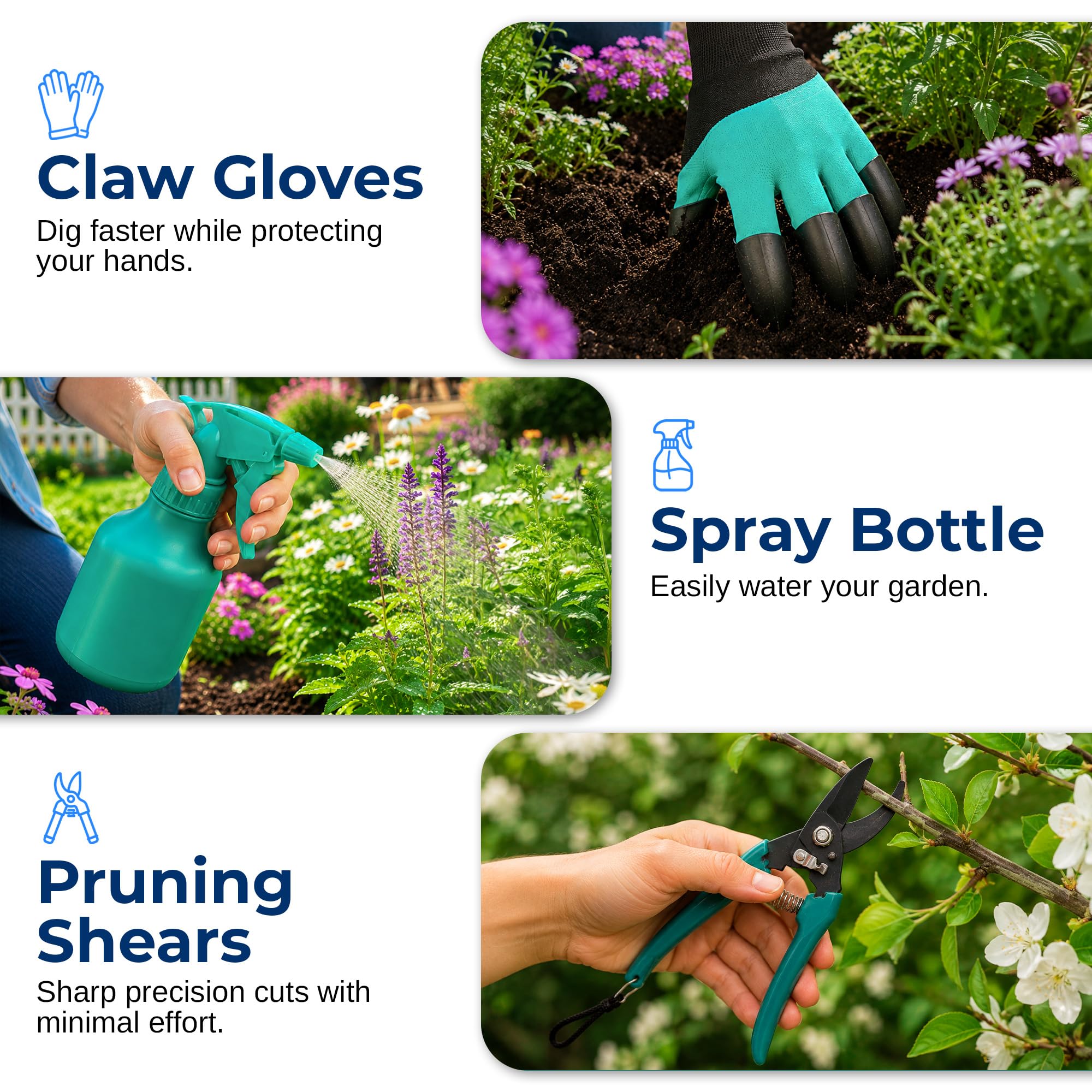 Scuddles Garden Tool Set - 8 Piece with Carry Bag -6 Scuddles Garden Tool Set - 8 Piece with Carry Bag -6