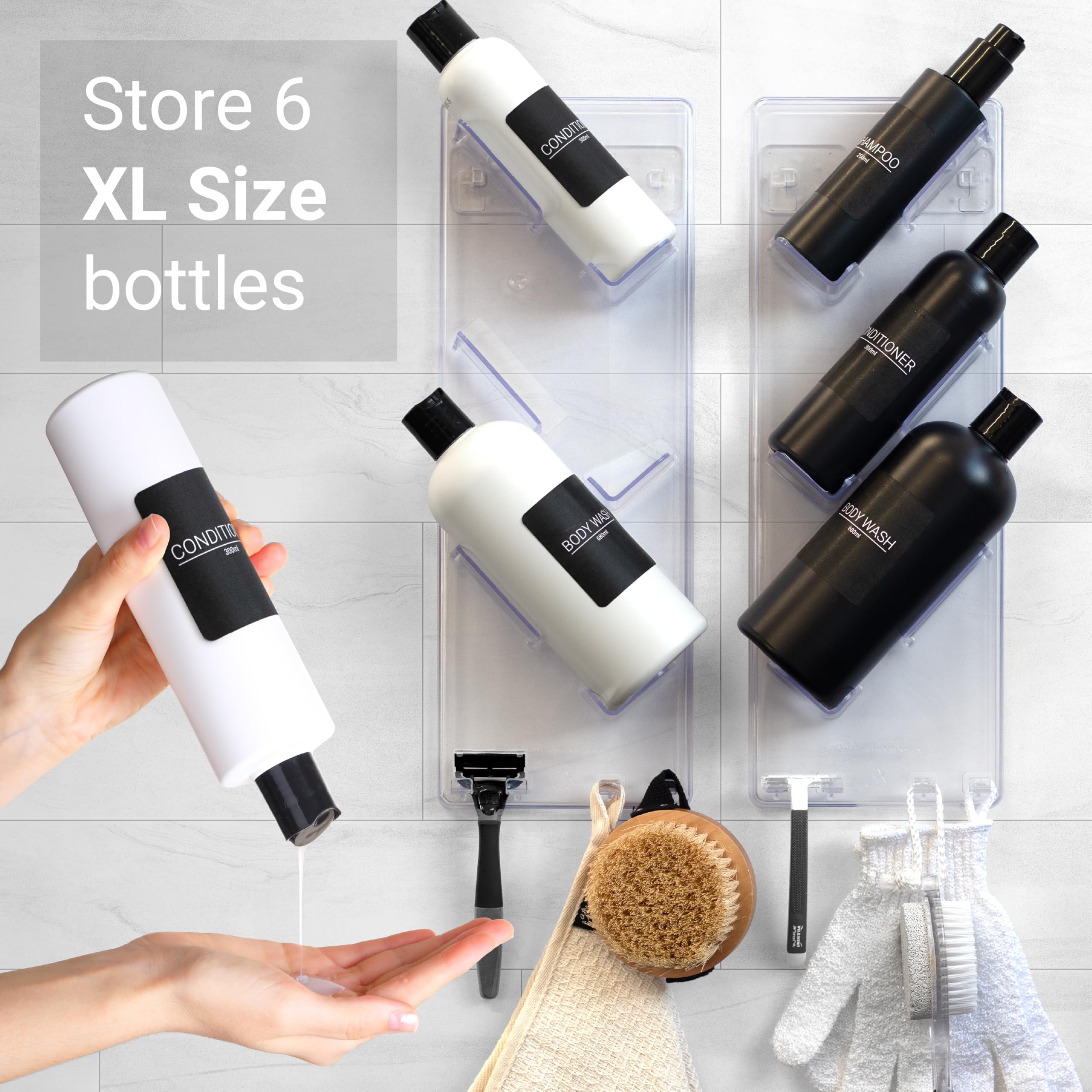 S.B.Weston Shower Caddy 3XL (2 Pack), Rustproof, No Drilling, No Suction Cups - Image 3