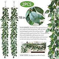 Vista 28 de Mizii 2 Strands Artificial Maples Vines Garland 79" Fake Vine Silk Maple Leaves Faux Hanging Fall Garland for Fall Decor Thanksgiving Porch Mantle