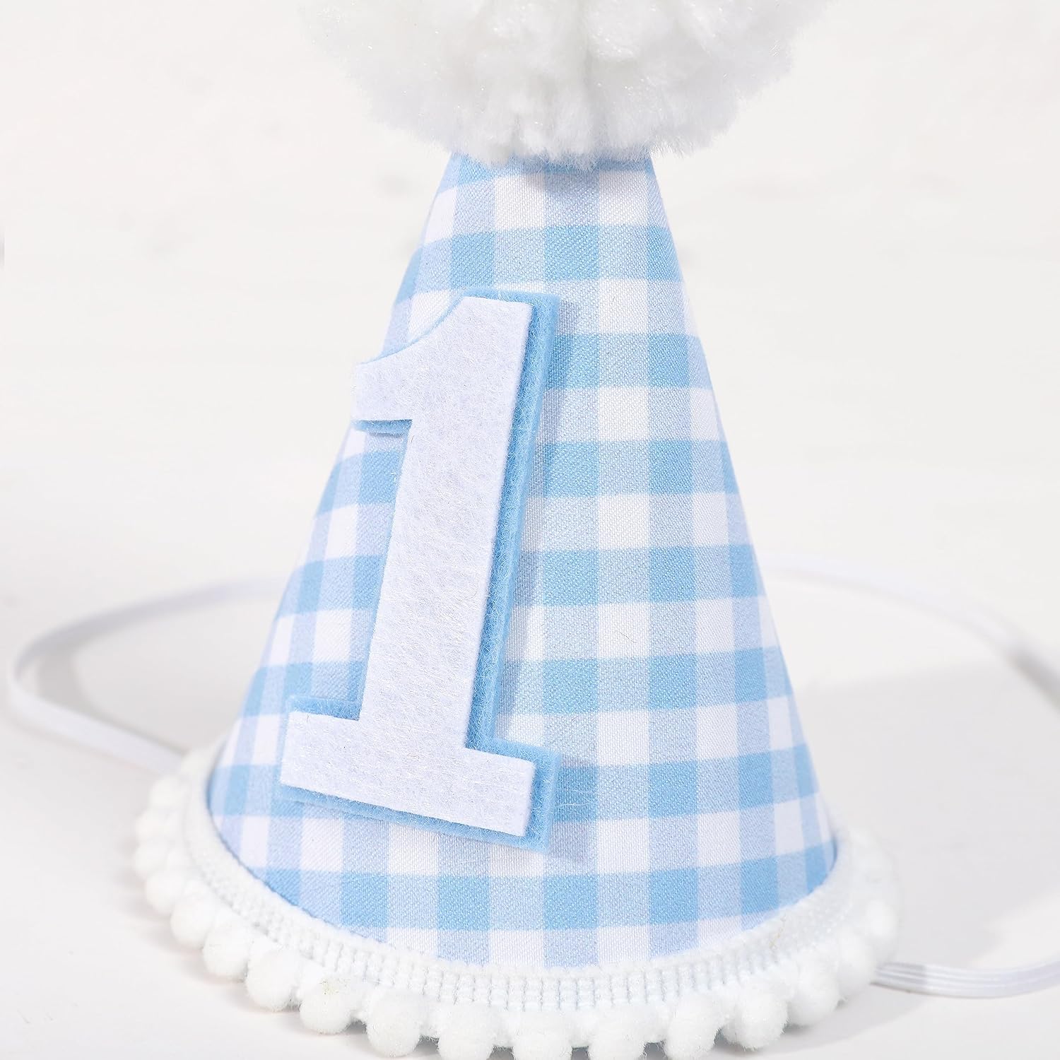 MAMUXI Gingham Party Hat for 1st Birthday Parties - Costume Headwear, Gingham Dog Birthday Hat - Image 7