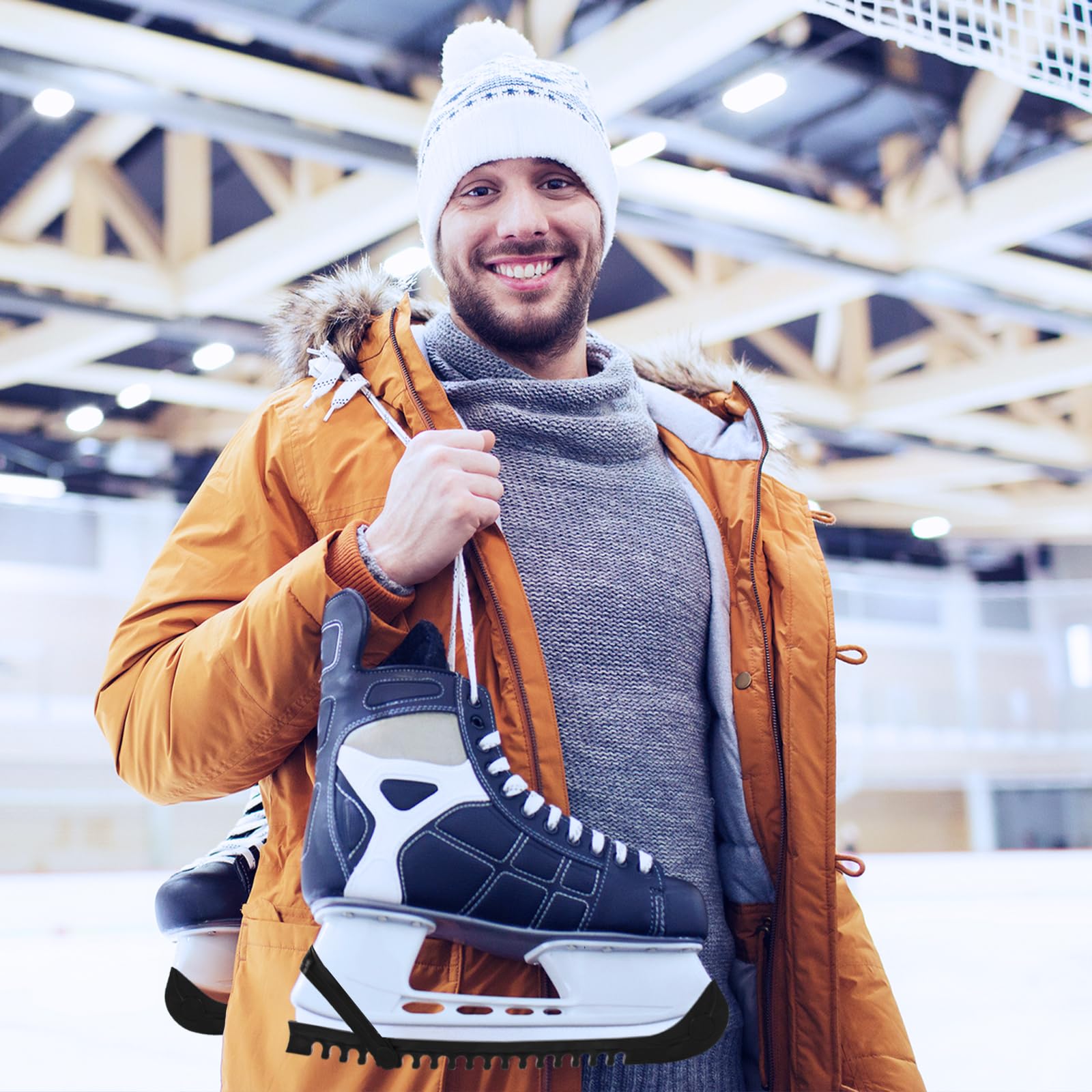 Bafiwu 2 Paar Kufenschoner Für Schlittschuhe - Verstellbarer Schutz Für Eishockey & Eiskunstlauf