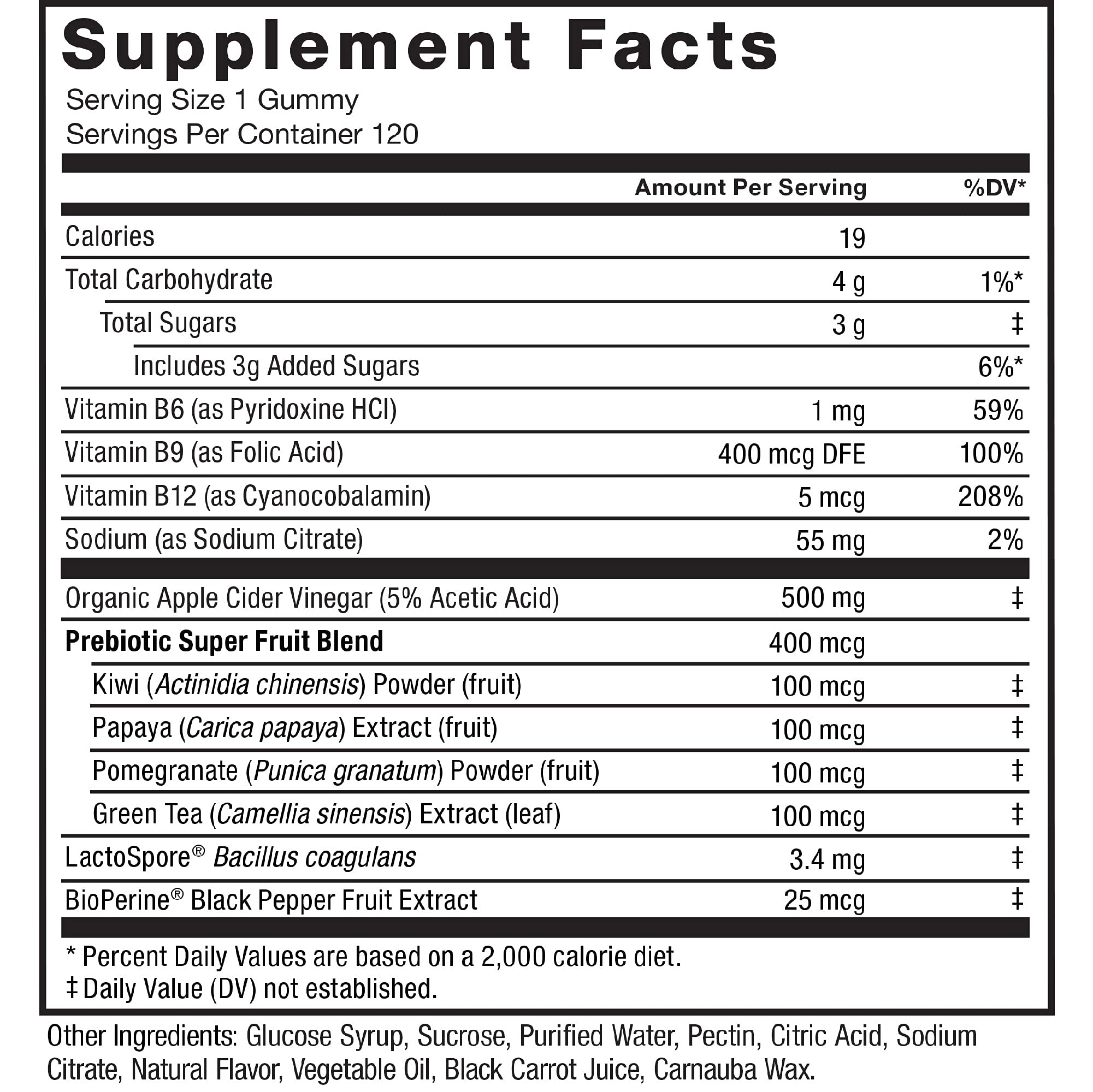 ProbioSlim Apple Cider Vinegar Gummies with Organic Apple Cider Vinegar