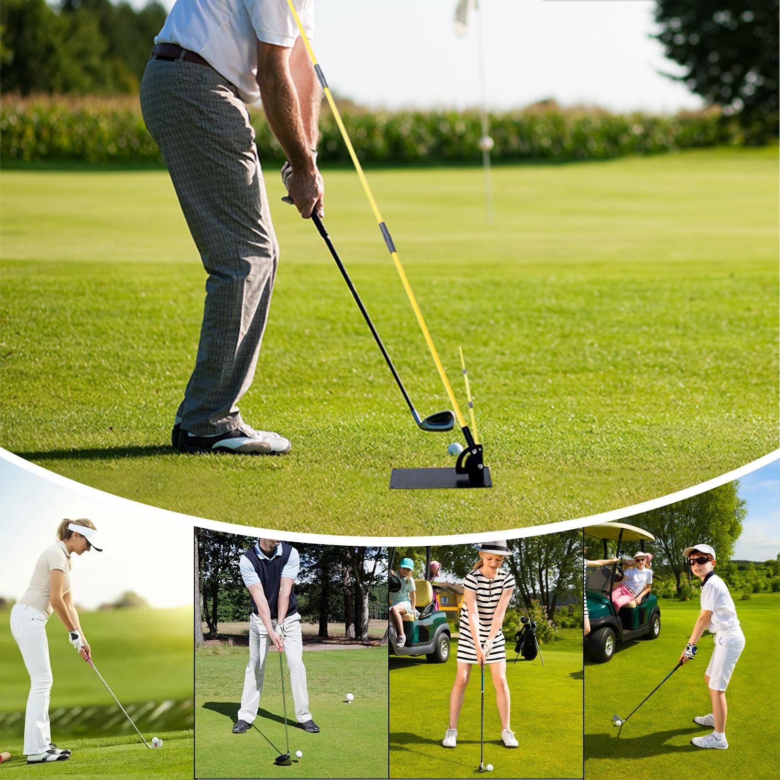 Soporte para de alineación de golf, resistente al óxido, para práctica